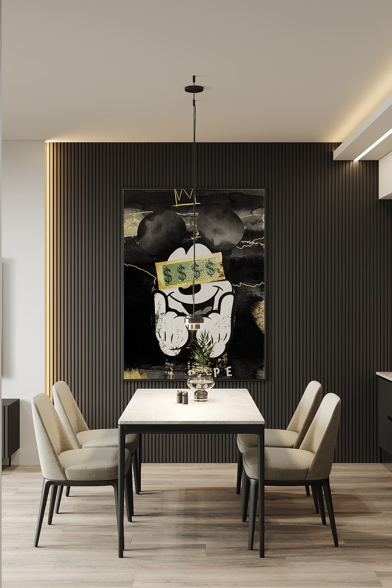 Dining Area - Adorned with Art!