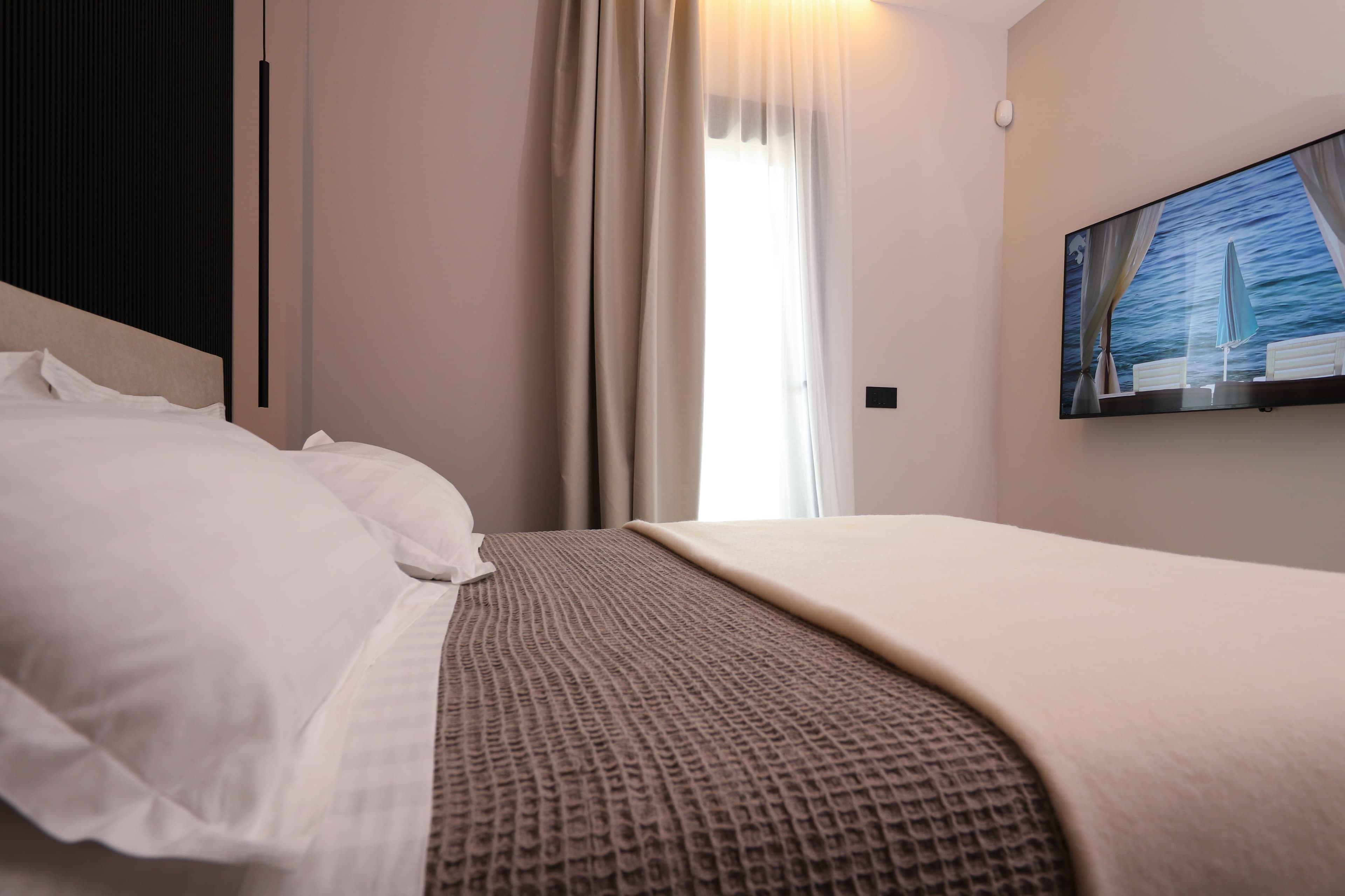 Sink into your plush King-sized bed