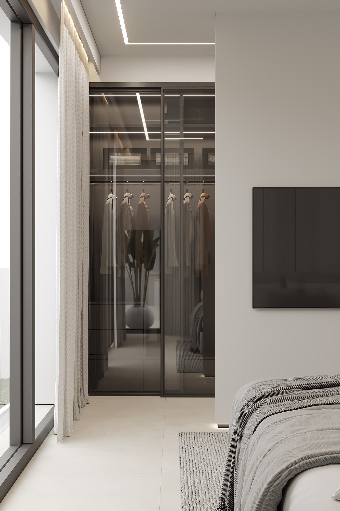 Sleek and modern fixtures and finishes