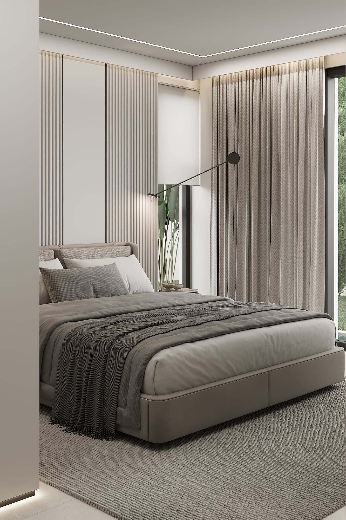 Bedroom with king-sized bed