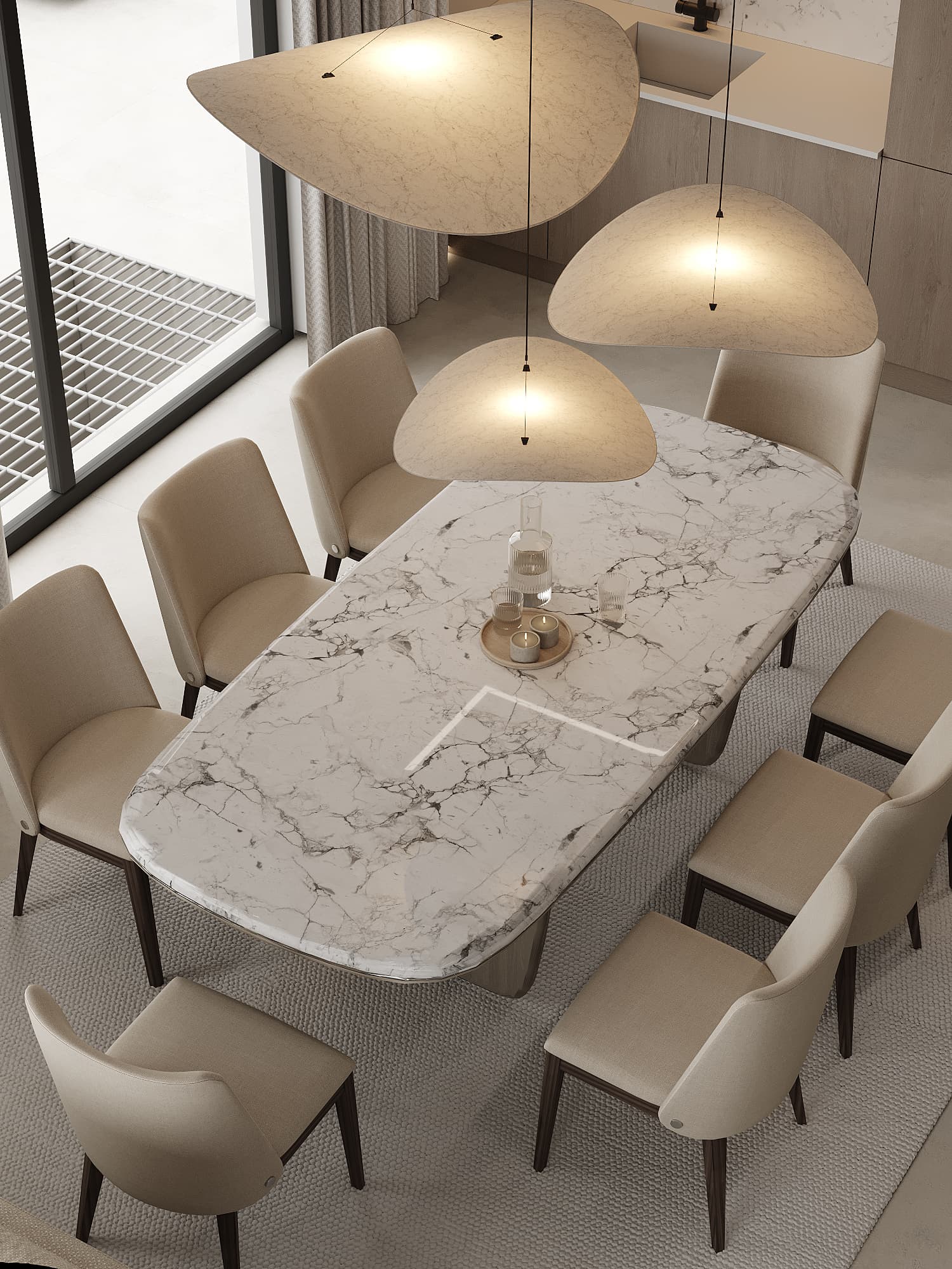 View of the Dining table