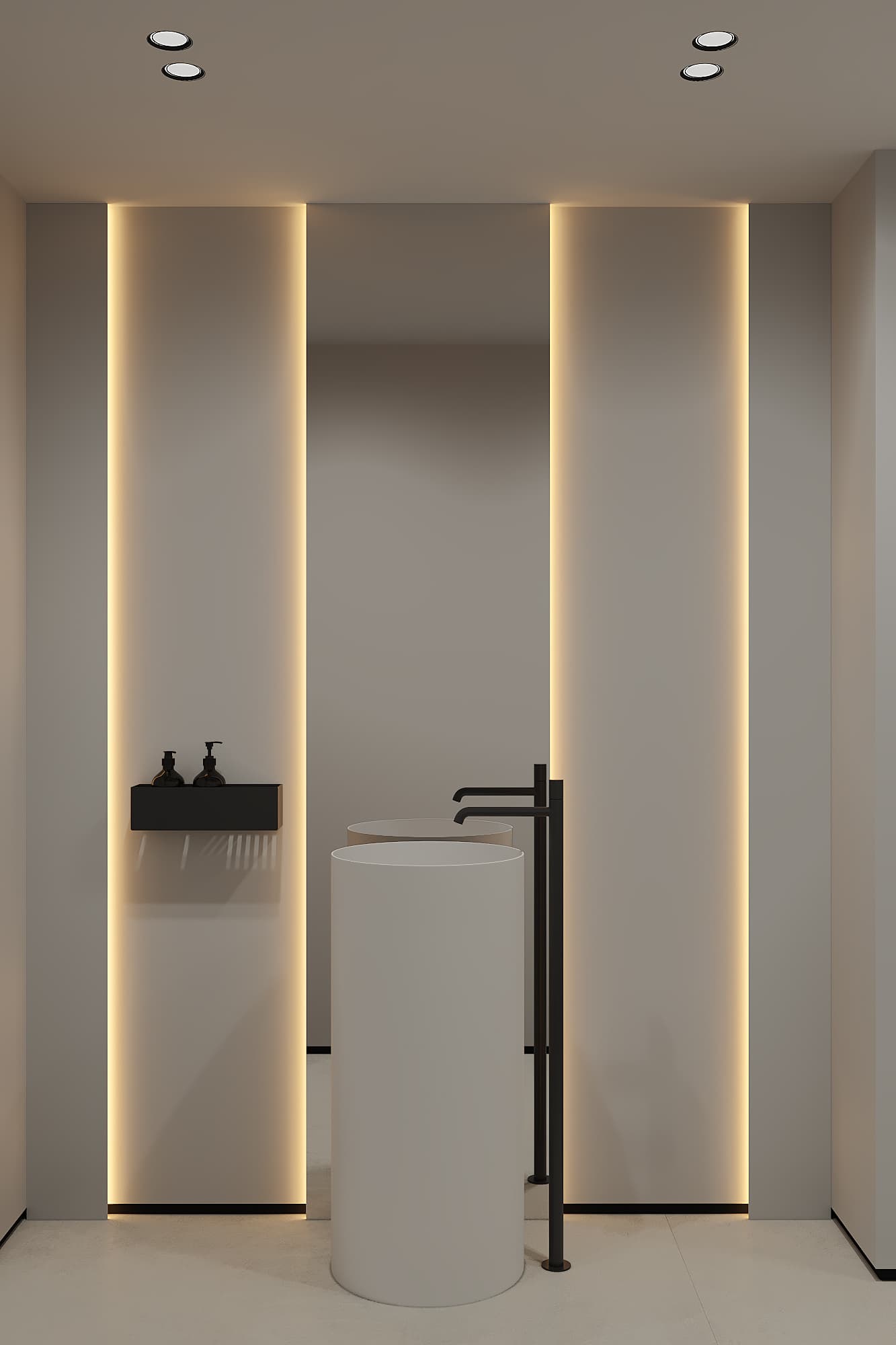 Ground floor half-bathroom with luxurious fixtures