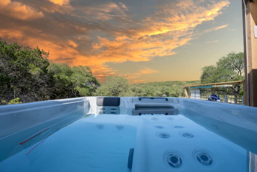View from hot tub!