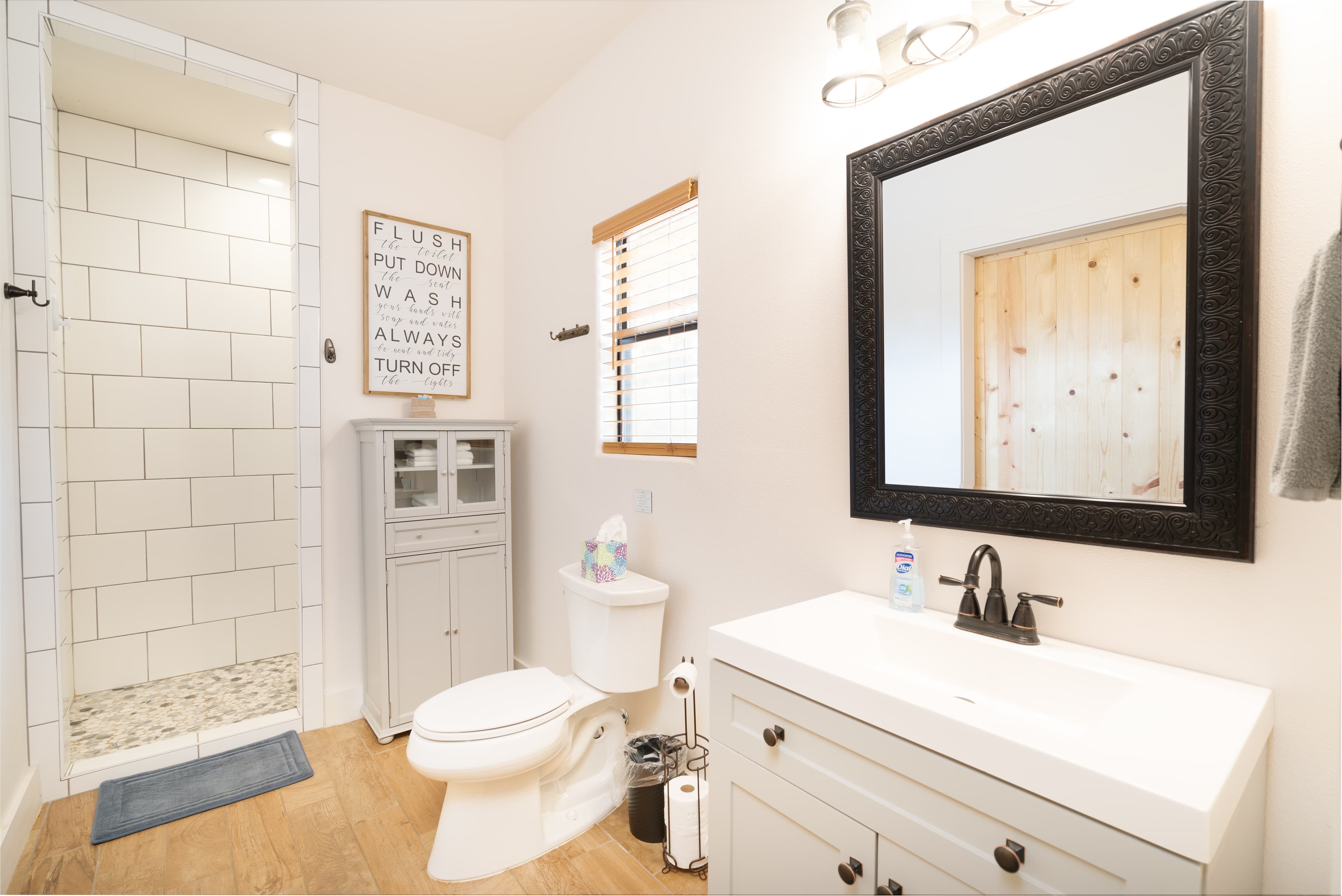 Bathroom with walk in shower