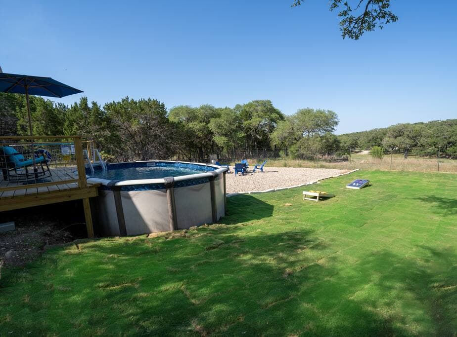 Looking into backyard