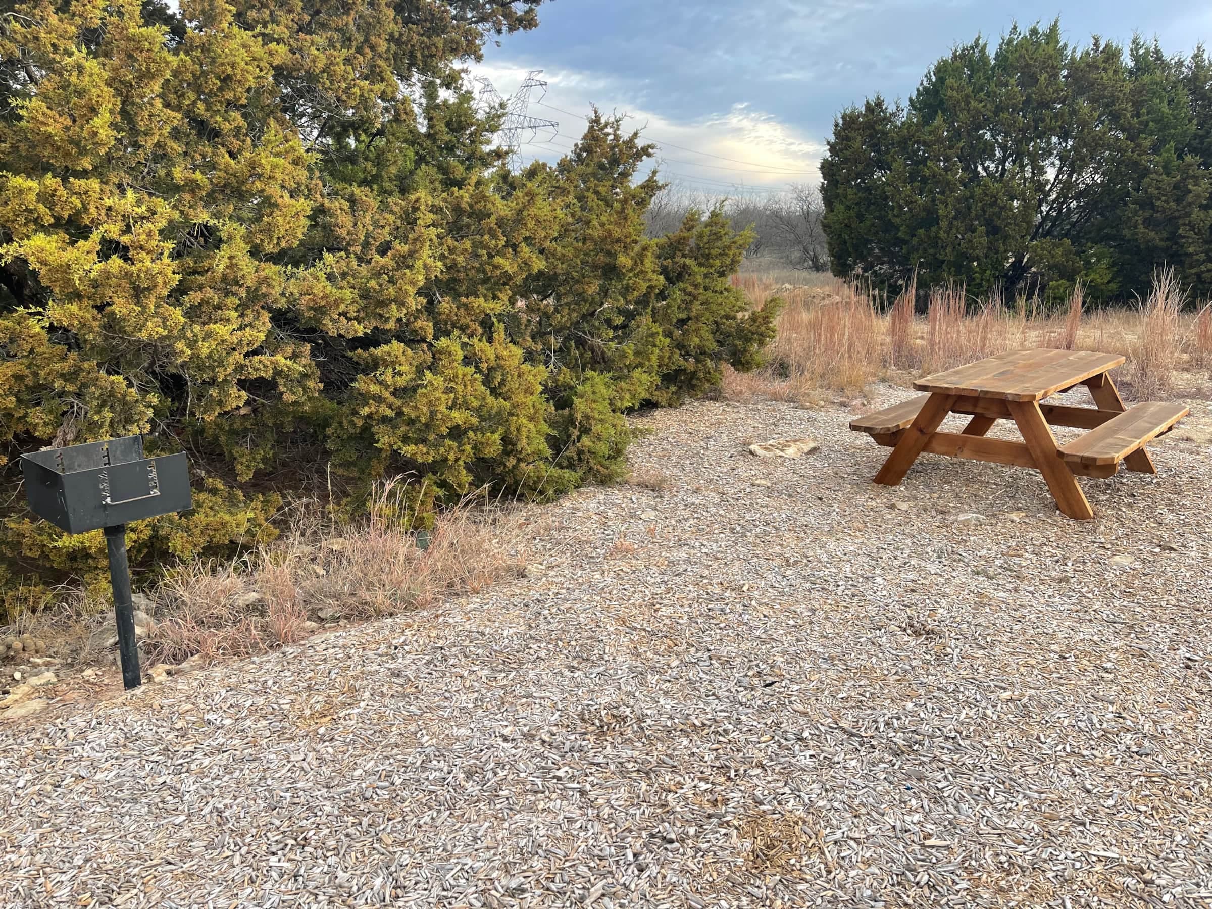 Lake Godstone Campsite Cedar Picnic Table