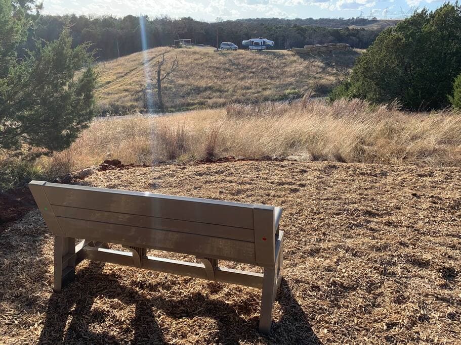 Rest stop on trail.
