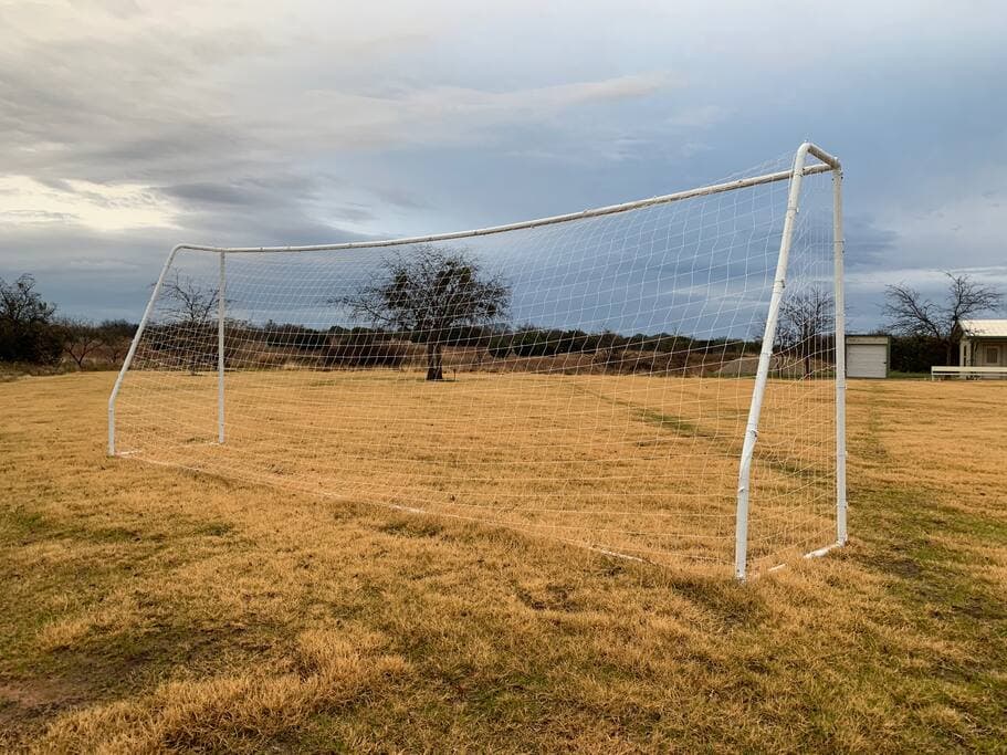 Lake Godstone Field House Regulation soccer goal.