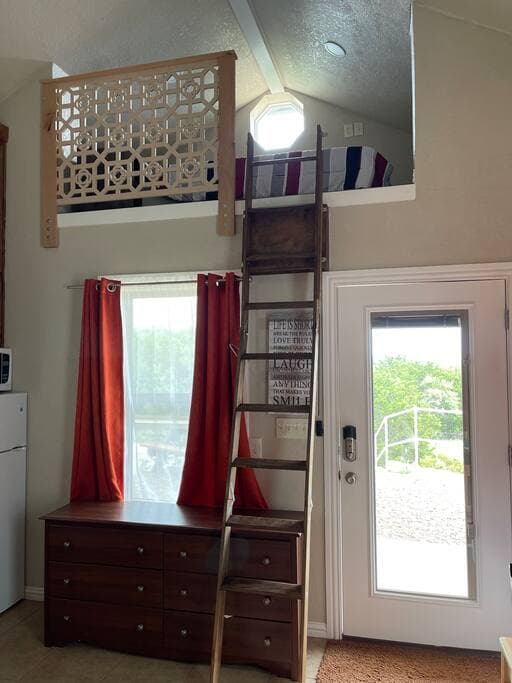 Lake Godstone Inspiration Cabin Ladder to second loft