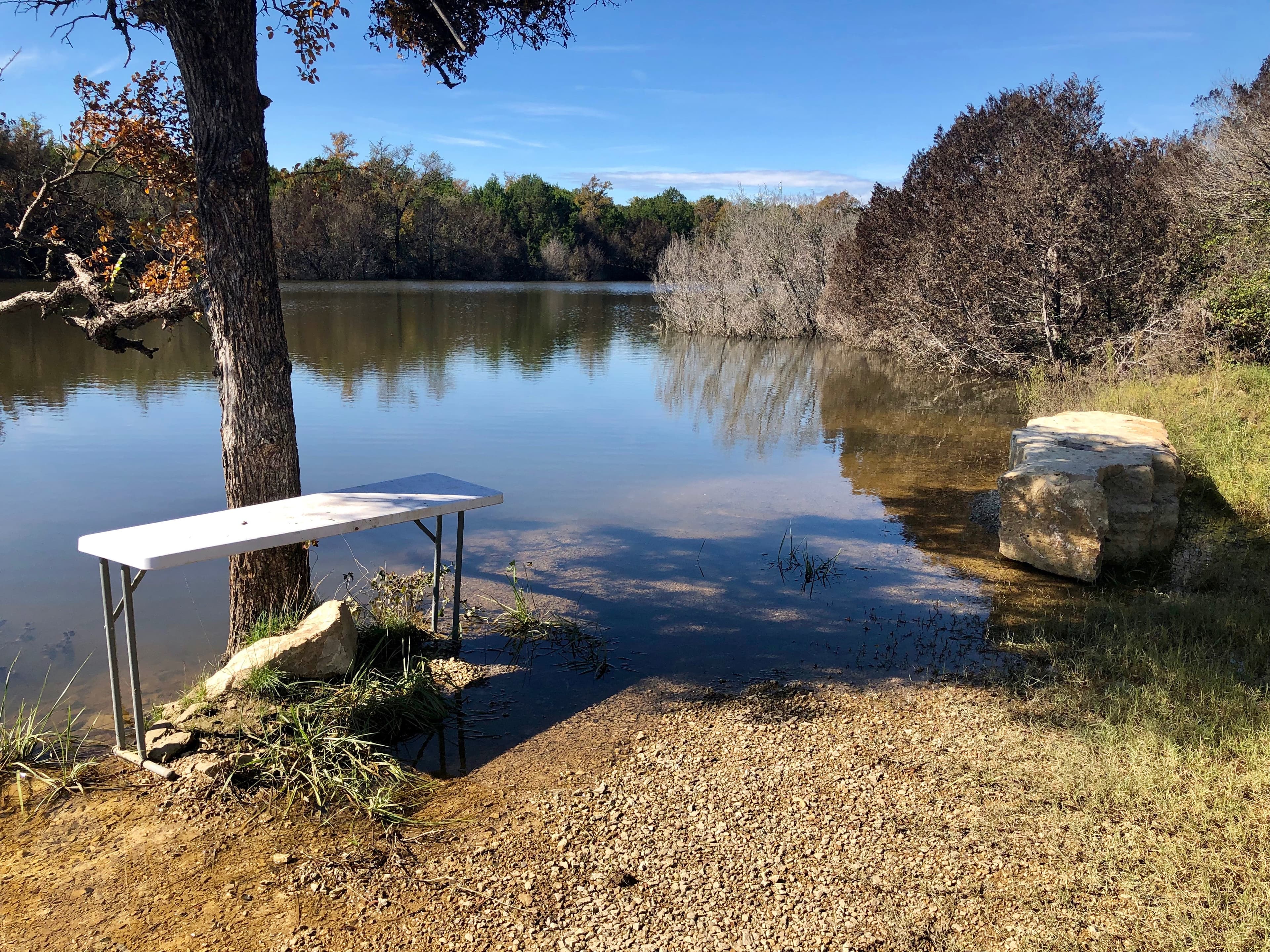 Lake Godstone Top of dam lower shore