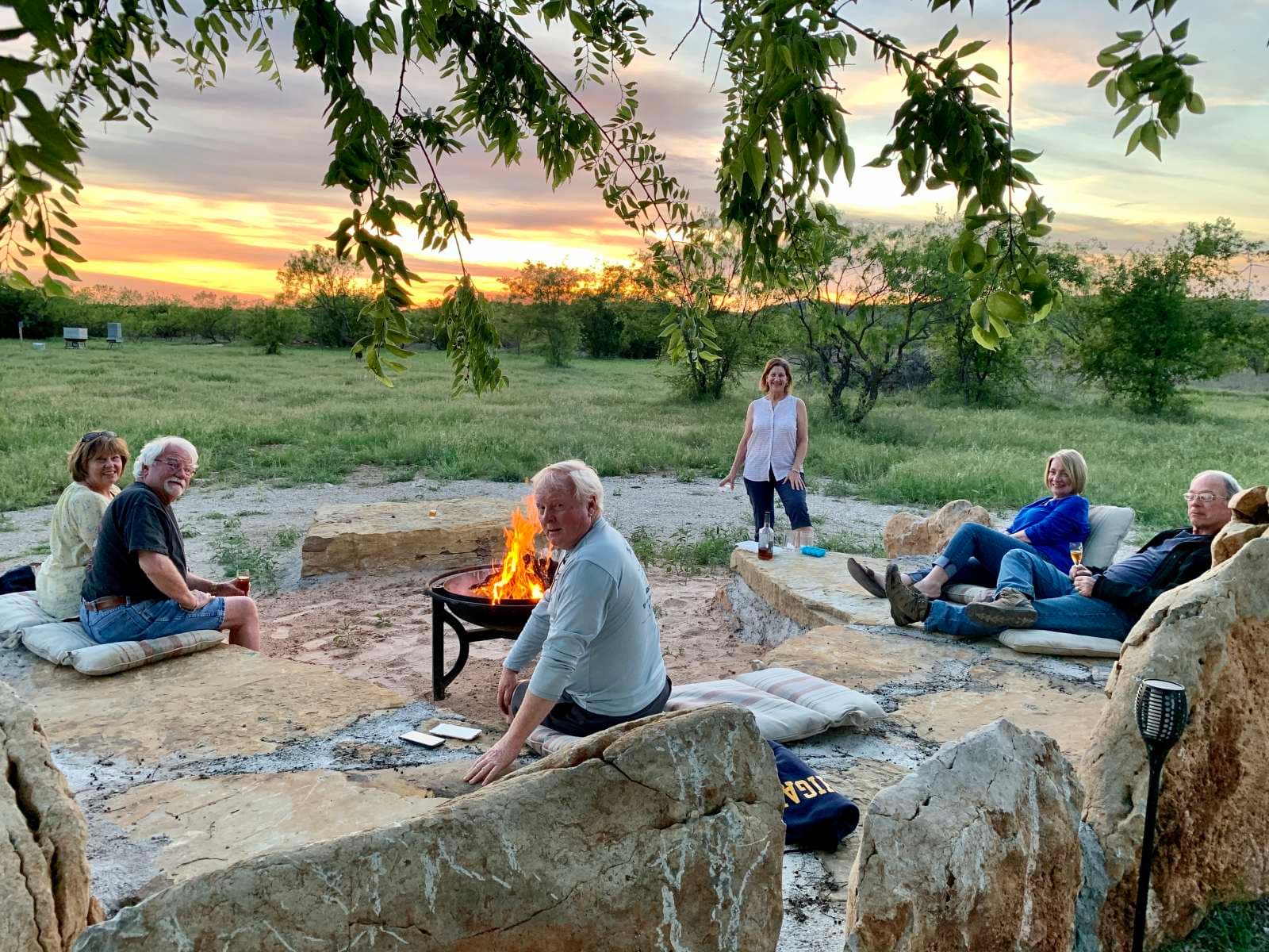 Texas Family Reunion Lake Godstone Wilderness Roost fire pit