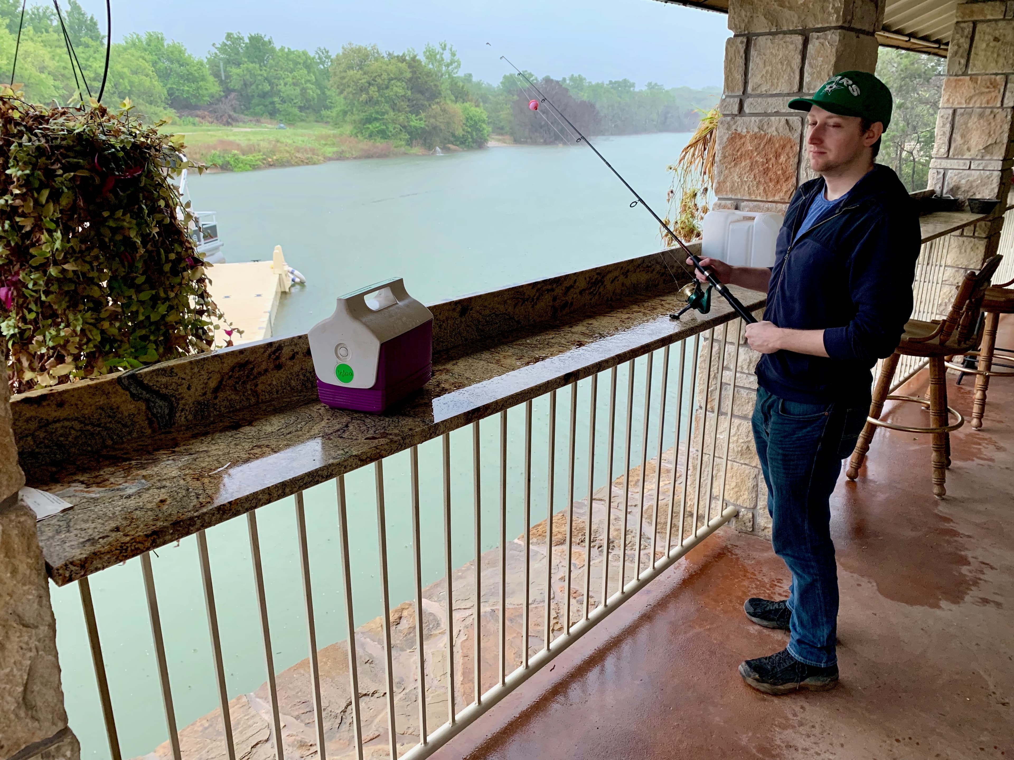 Lake Godstone Lodge Porch fishing