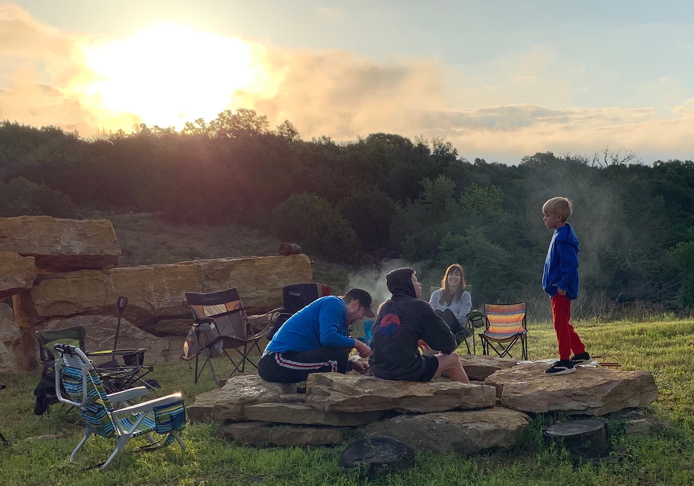 Lake Godstone Camping top of dam
