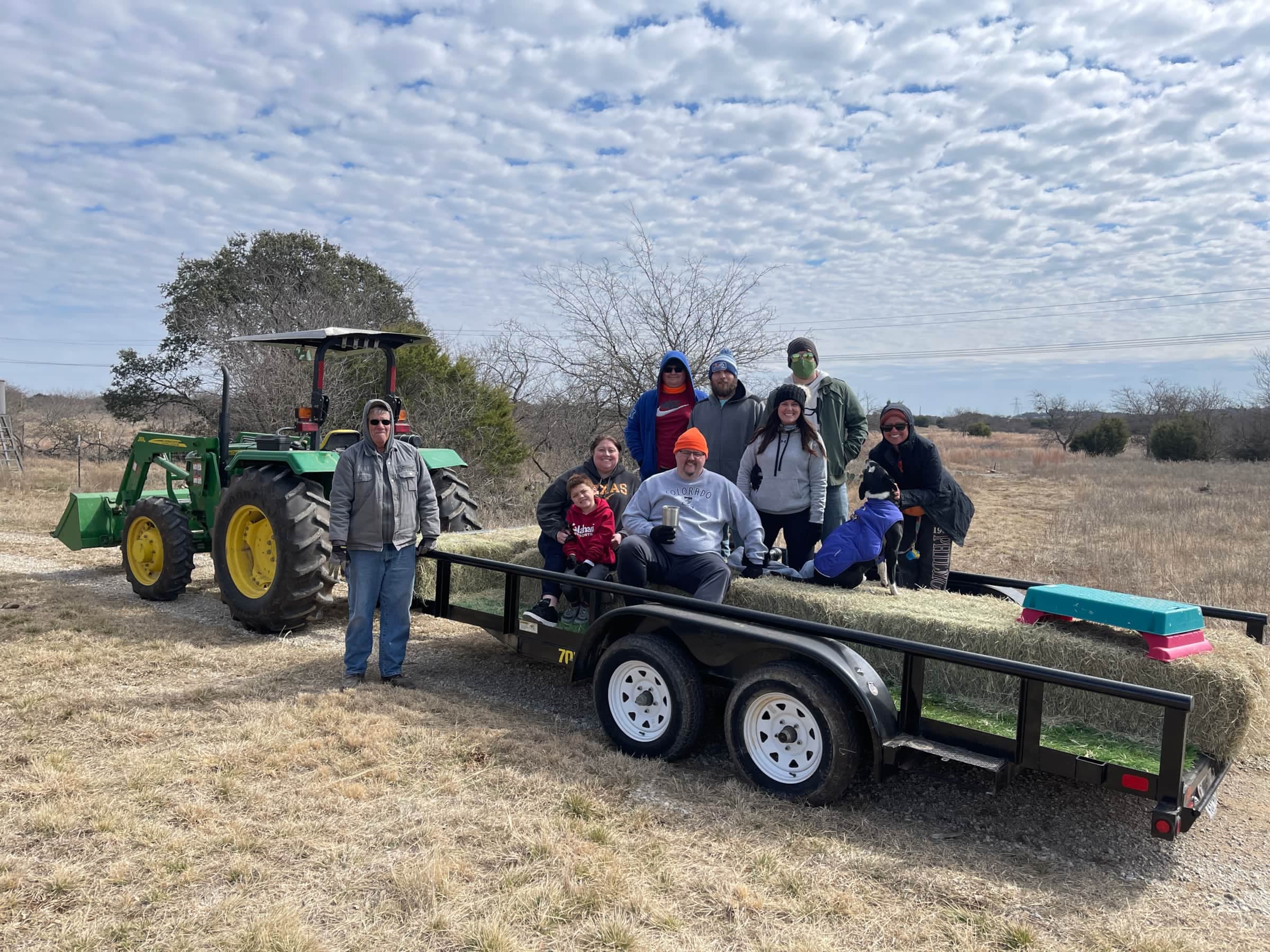 Texas Family Reunion Lake Godstone Hayride on the upper meadow