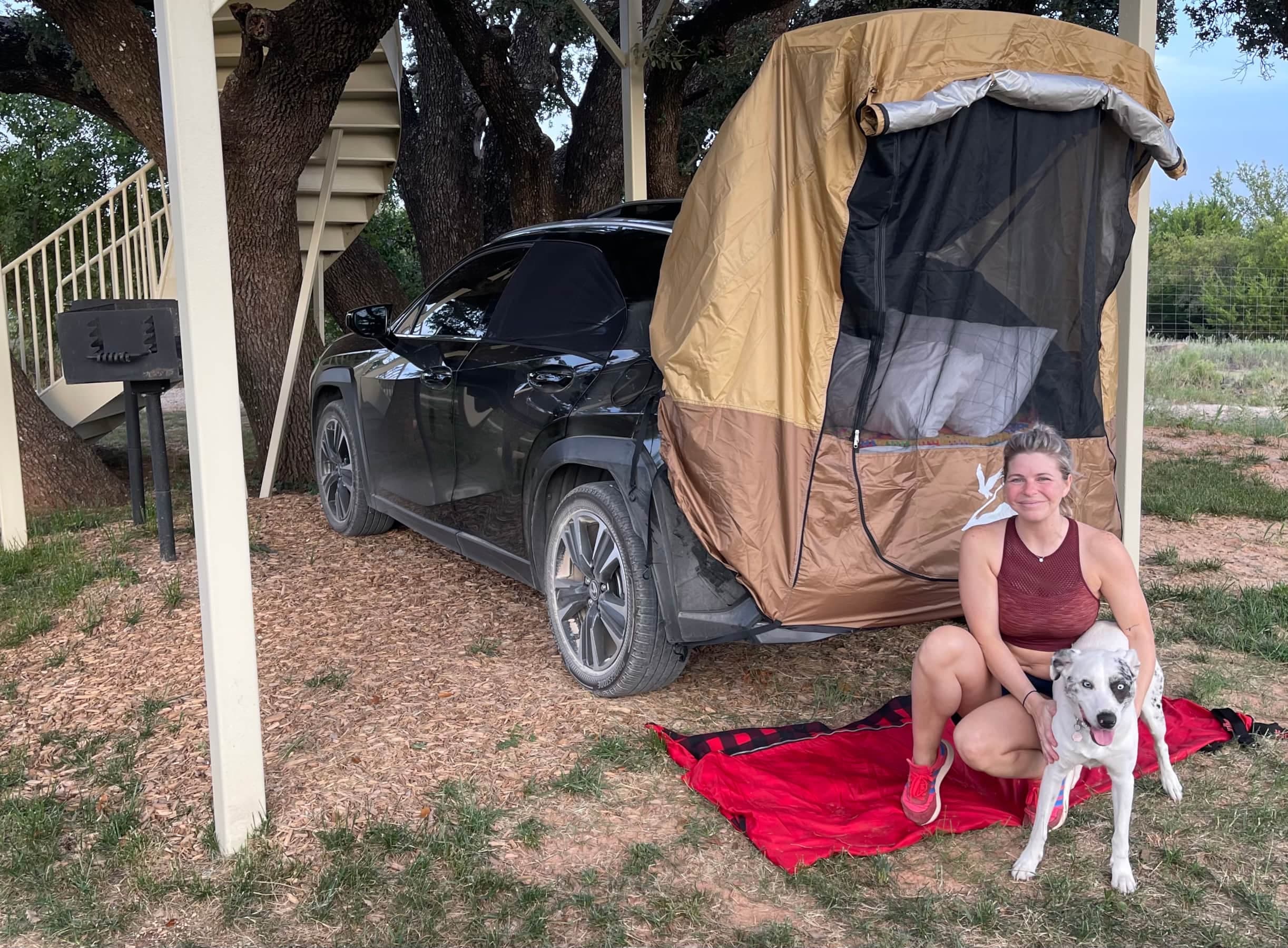 Lake Godstone Popup Tent Camper at Refuge Group Campground