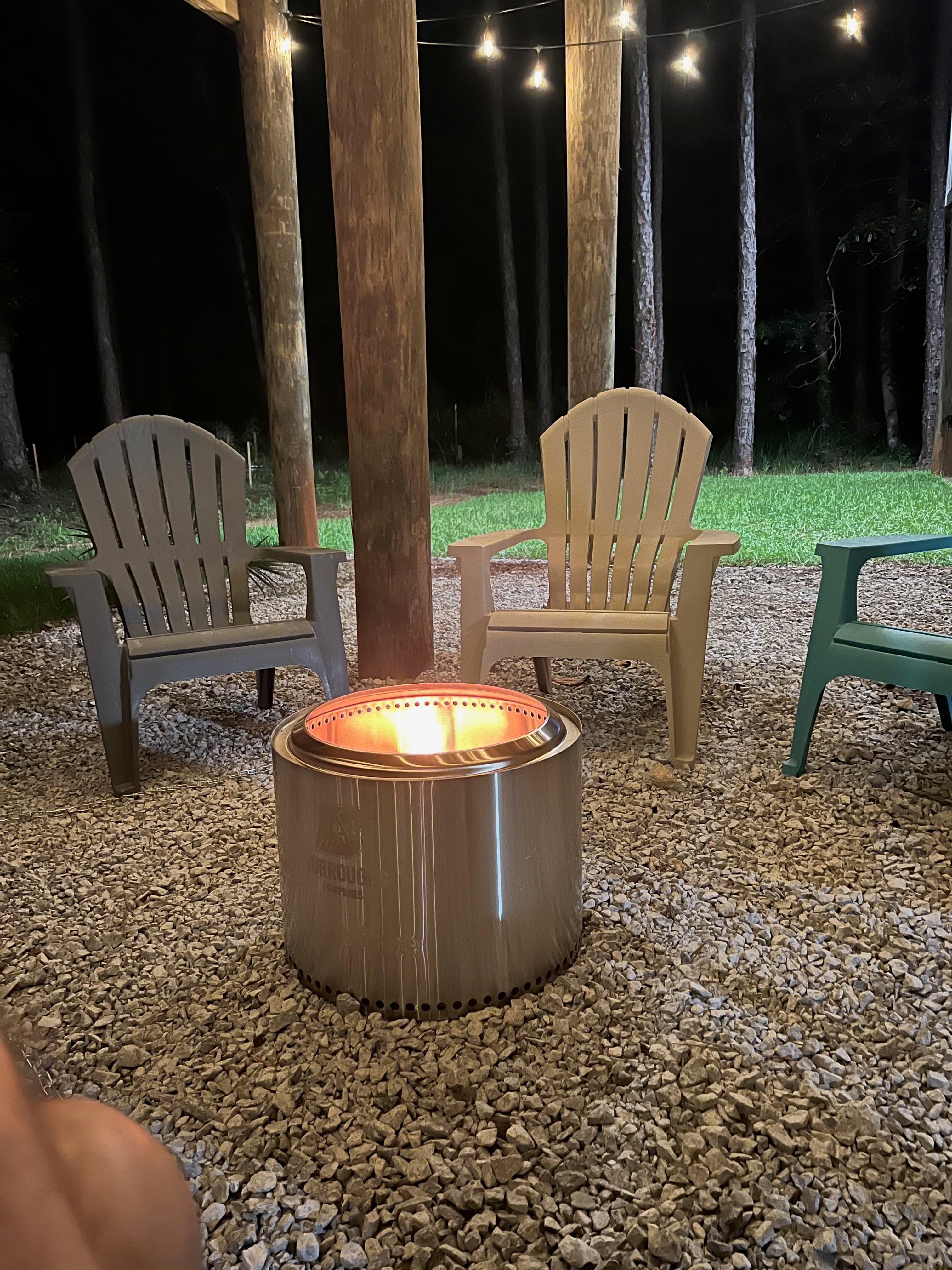 Firepit underneath Solo Stove
