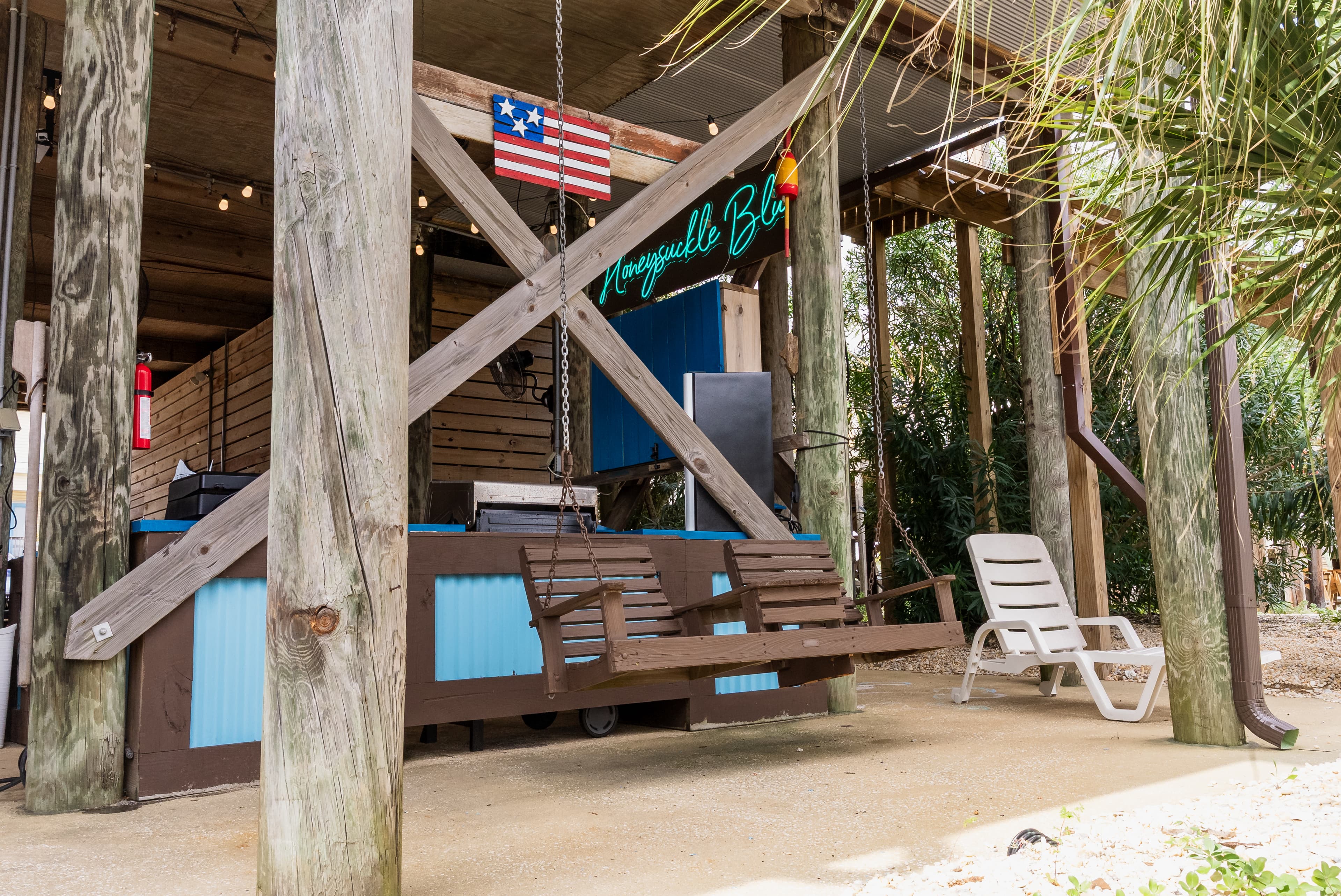 Lower level swing at bar