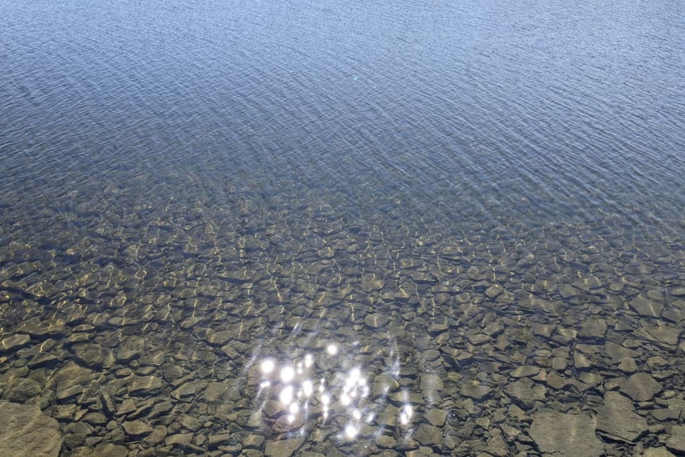 Clear and shallow water for swimming or fishing