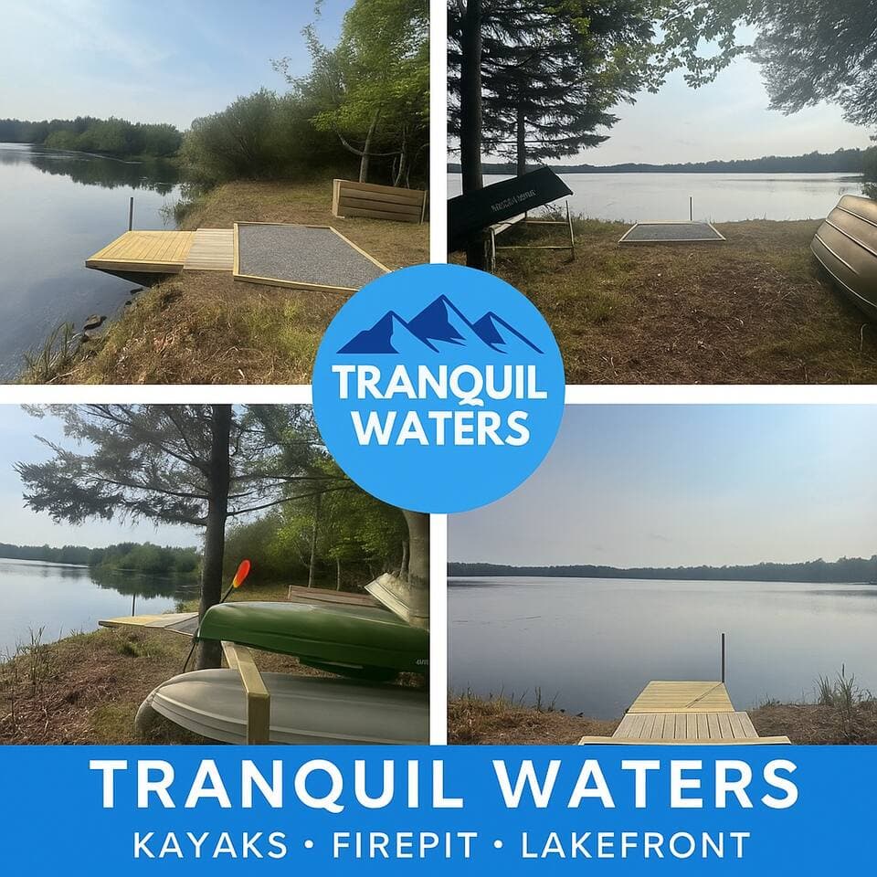 Tranquil Waters – Kayaks • Firepit • Lakefront