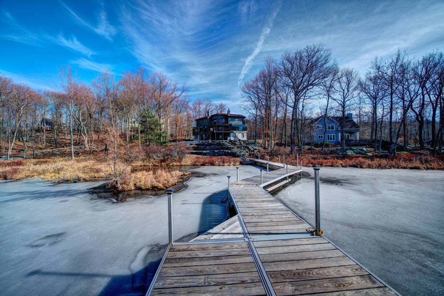 Winter Dock View of the house