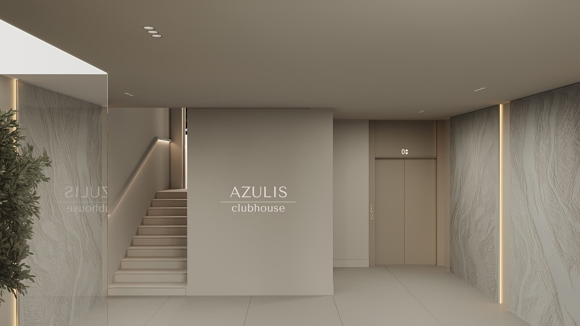 09 AZULIS Clubhouse with elevator and art by RENTAL12
