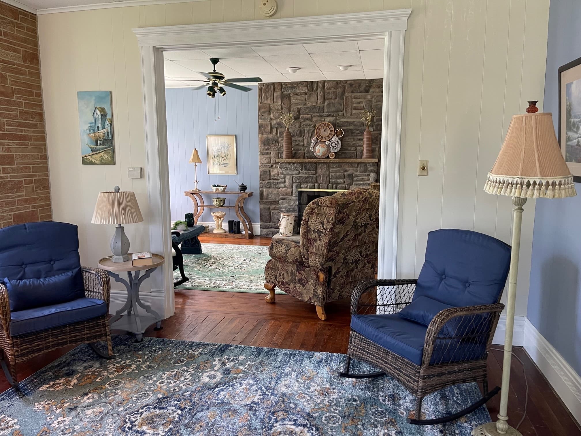 Main Street - Family Room to Fireplace Parlor