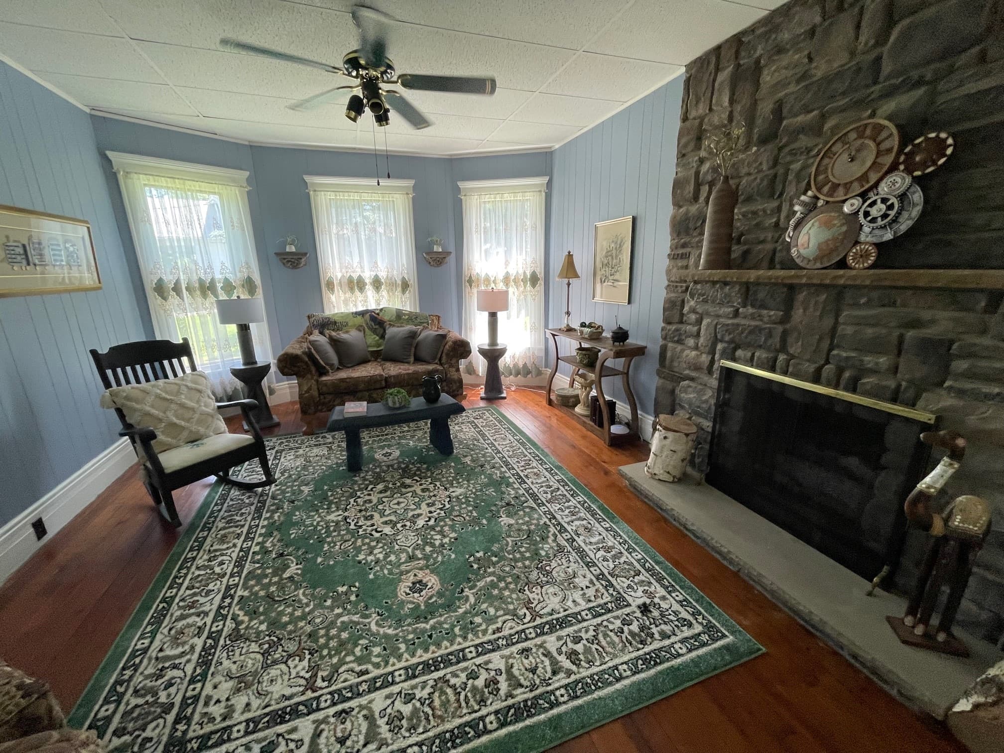 Main Street - Fireplace Parlor - Towards Windows and Fireplace