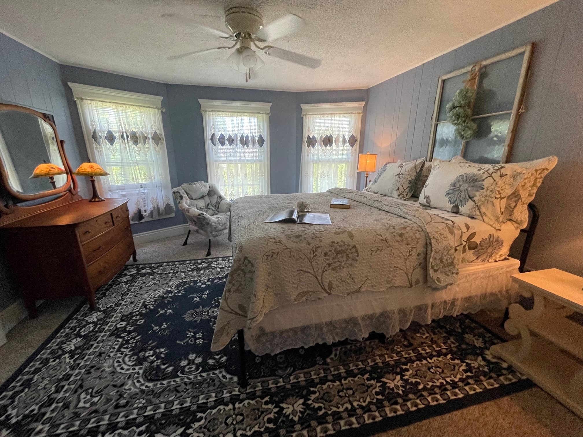 Main Street - Bedroom w Low Dresser w Mirror - Towards Windows