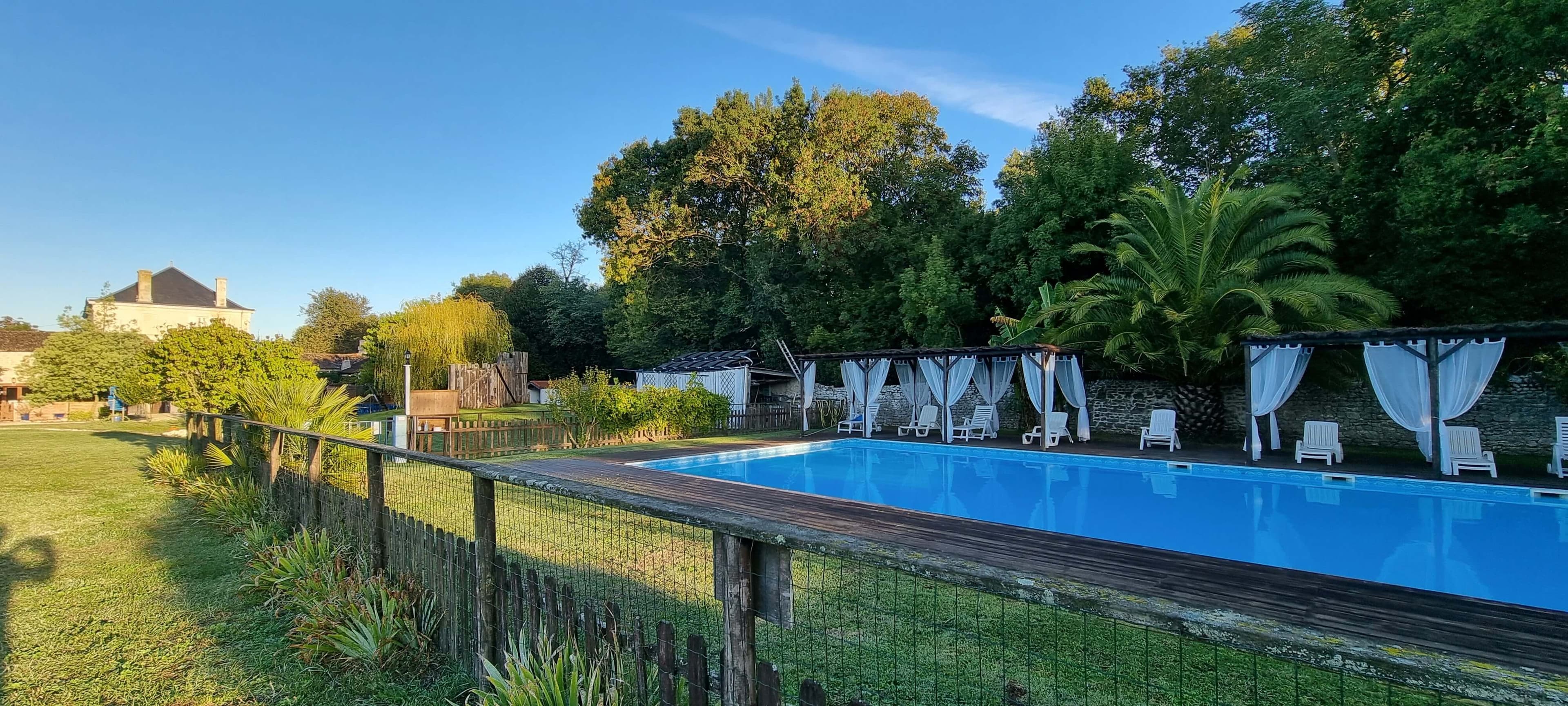 Shared swimming pool in peaceful surroundings