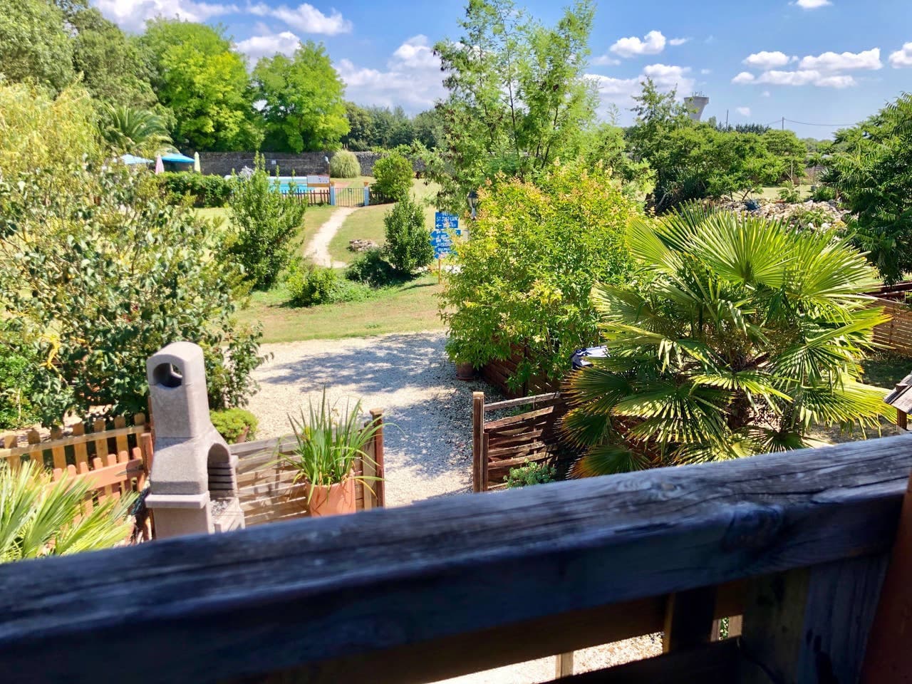 View over the landscaped park of Domaine de Rochebonne