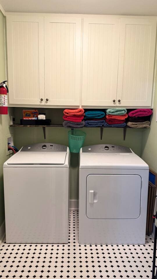 Full-size washer and dryer with detergent