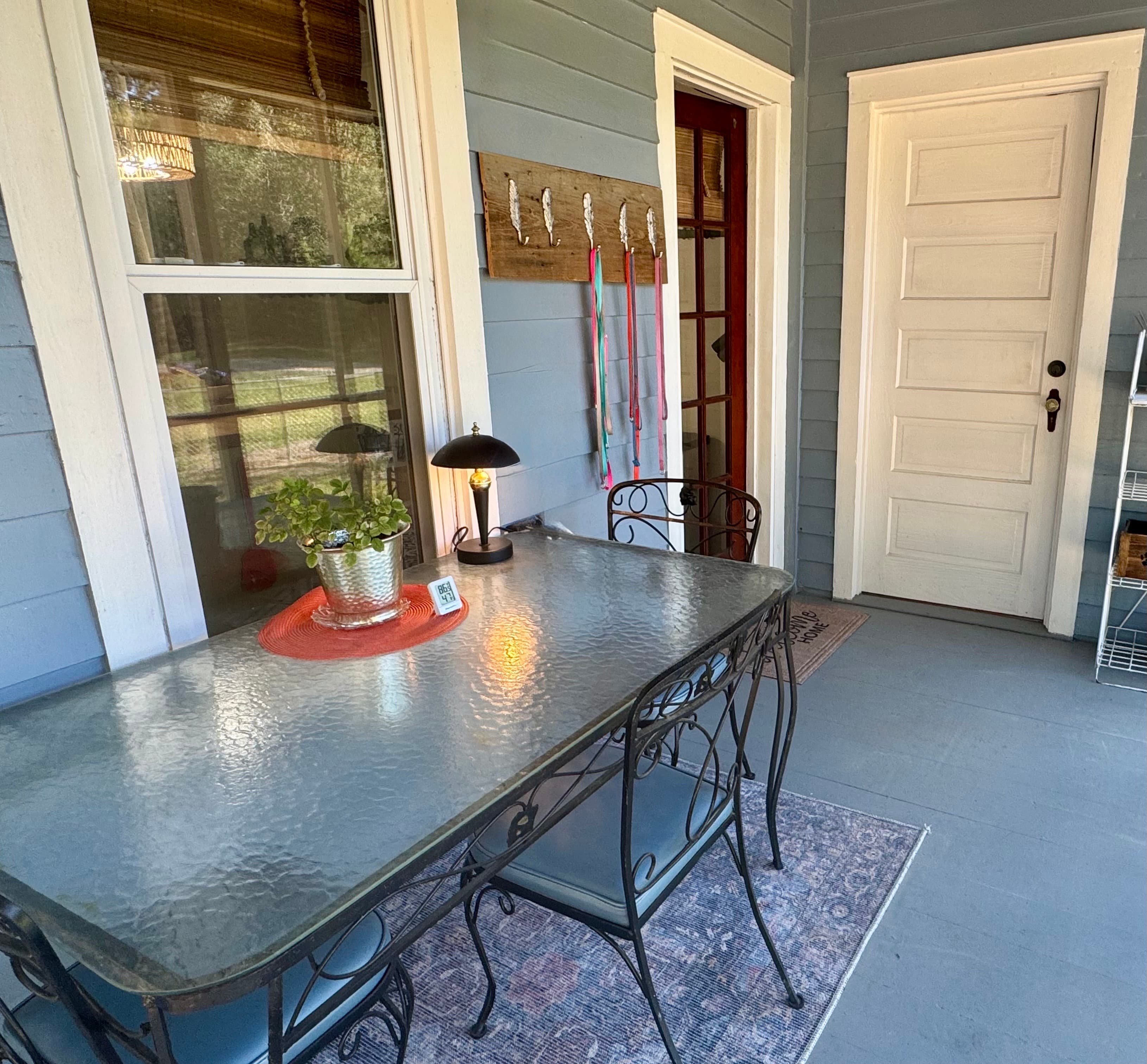 From the screened in porch you can relax and enjoy the property 