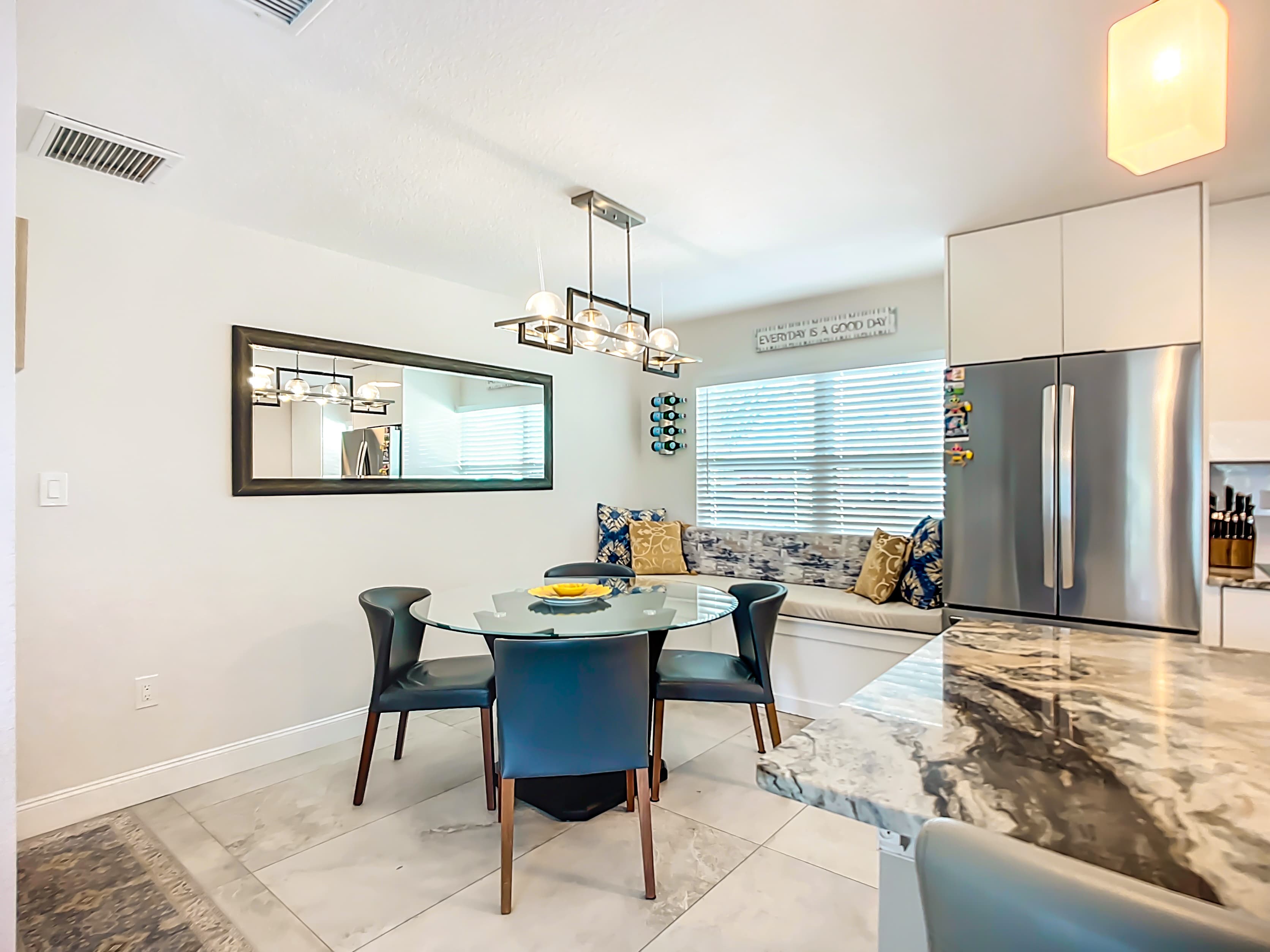 Dining area comfortable seating for four