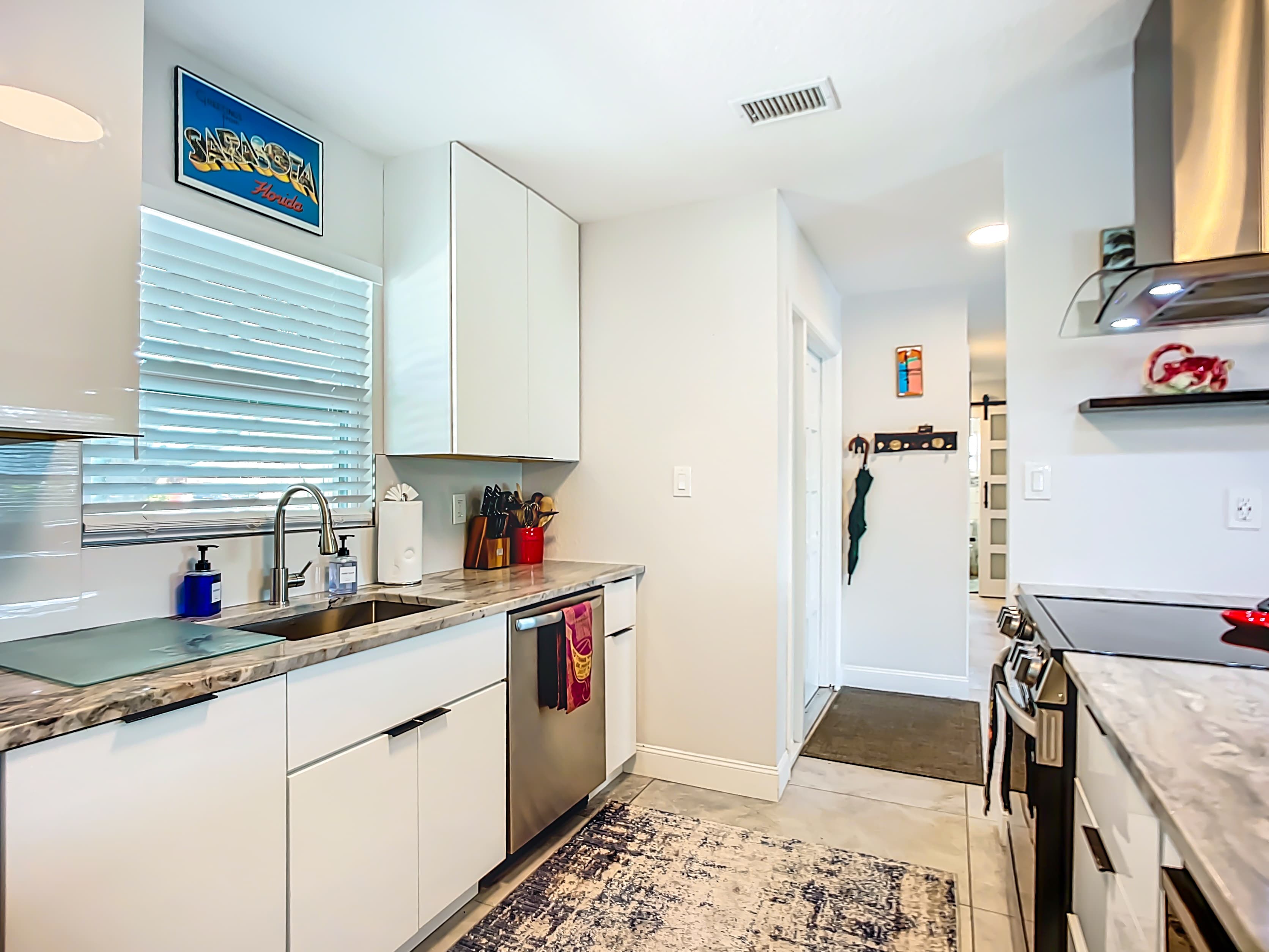 Kitchen is functional with plenty of room to maneuver