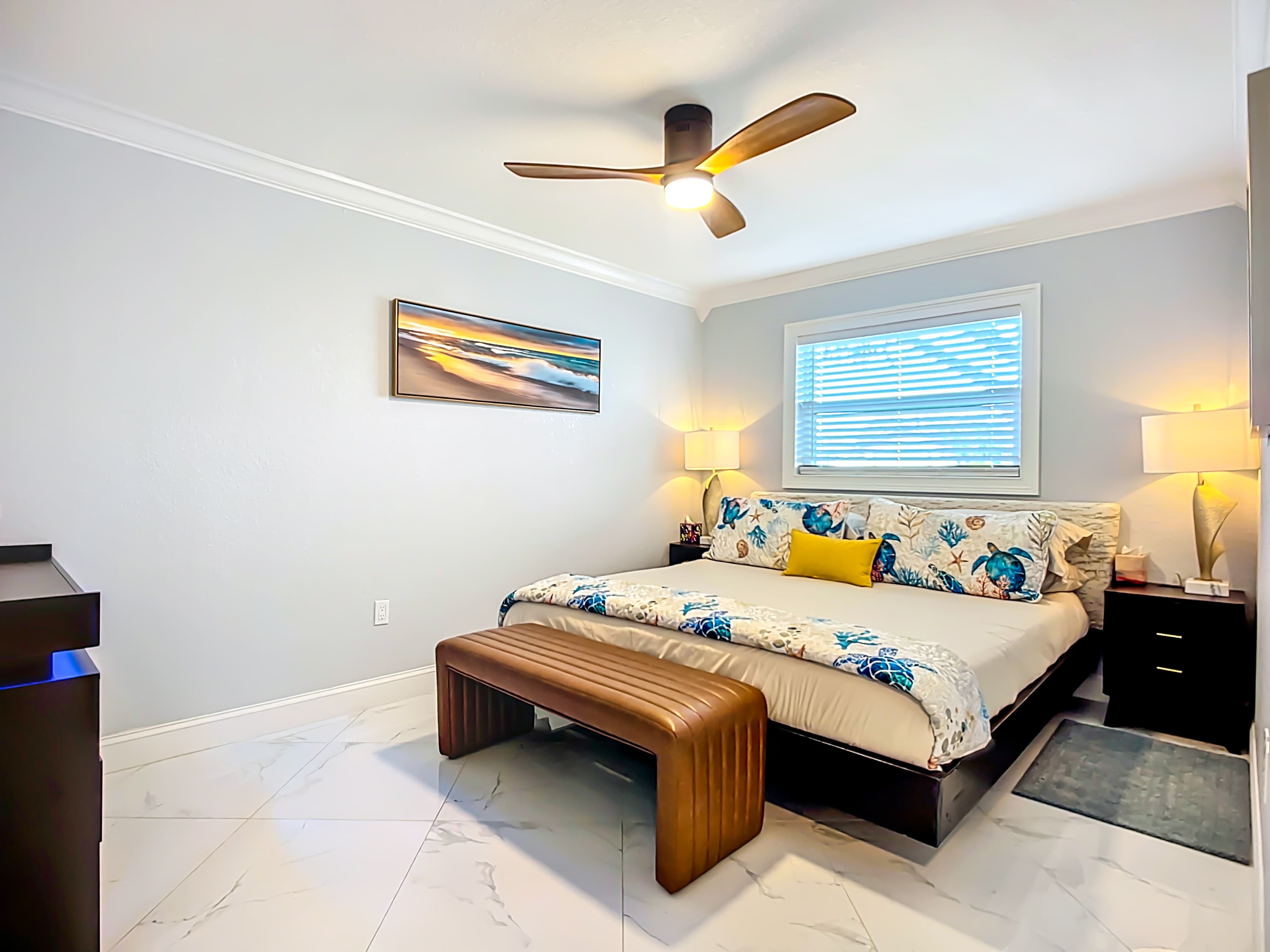 Floating king size bed 