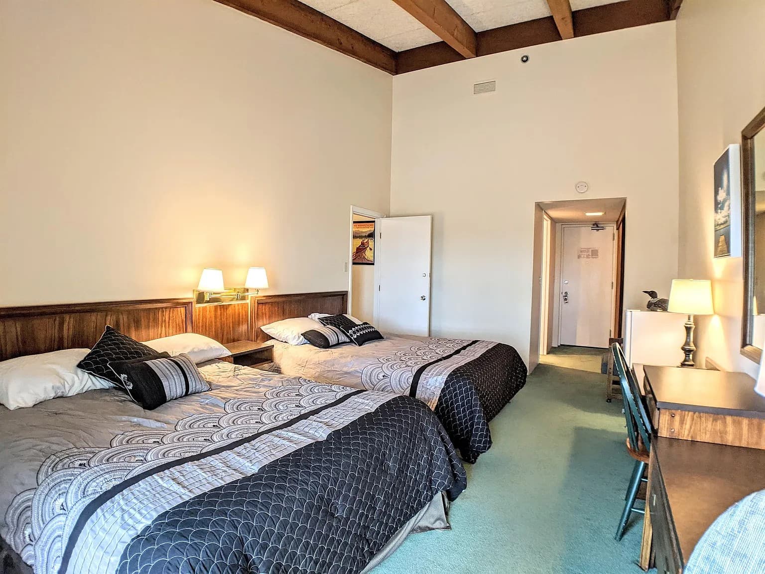 Bedroom with 2 queen beds
