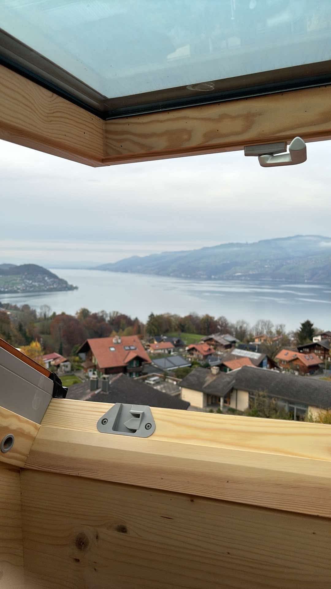 View of lake Thun from apartment