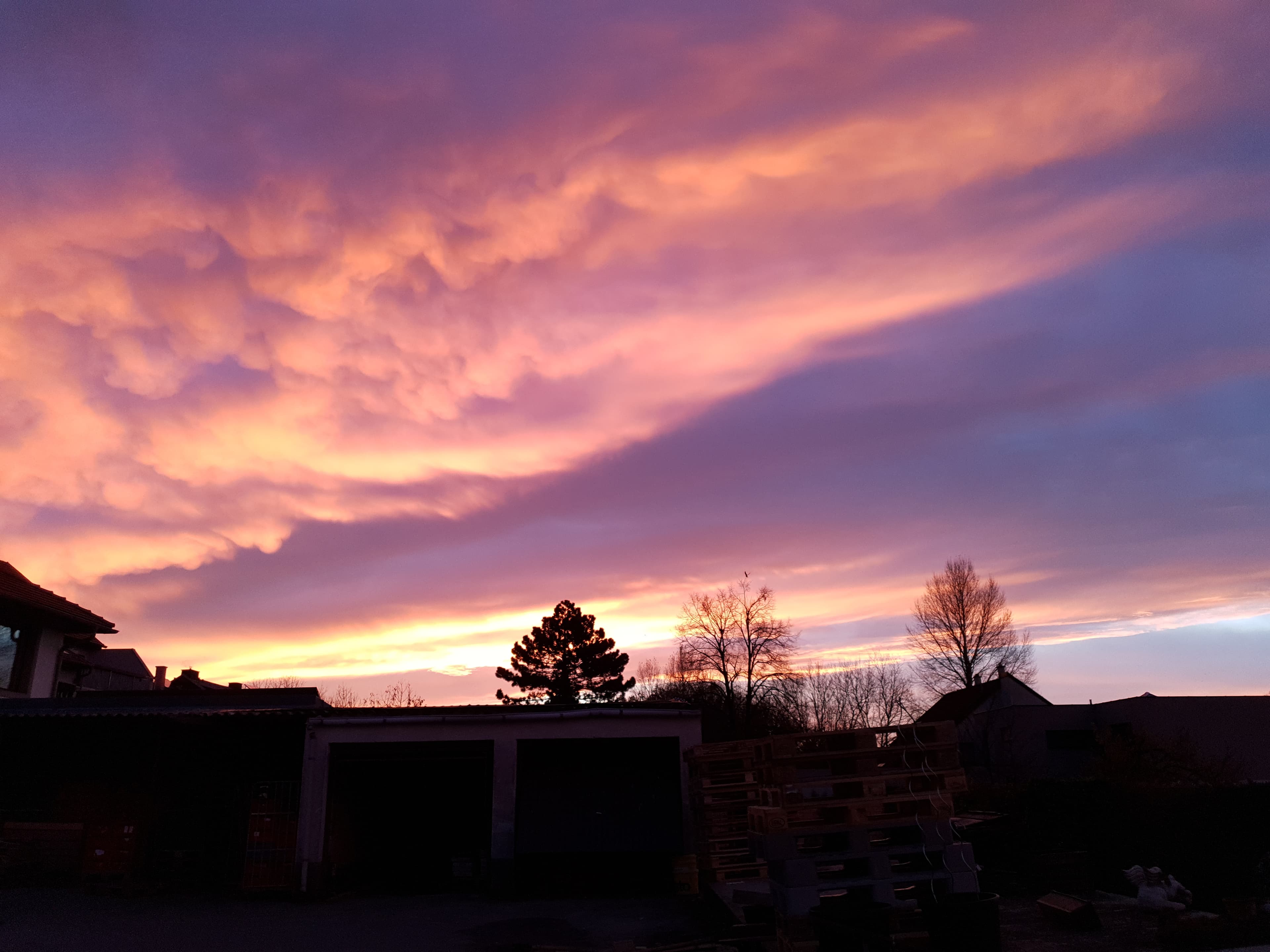 Sunset view from the veranda