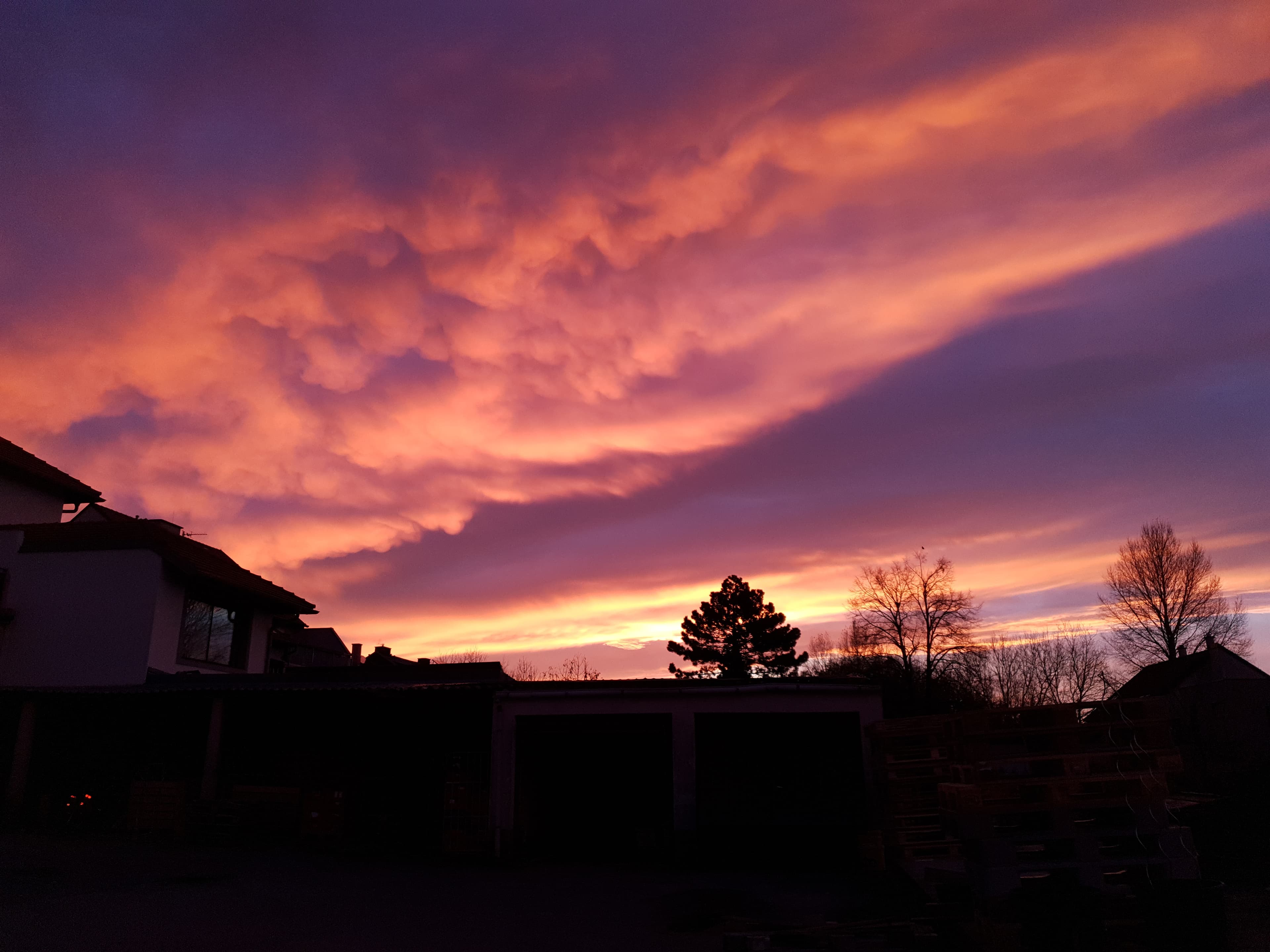 Sunset view from the veranda