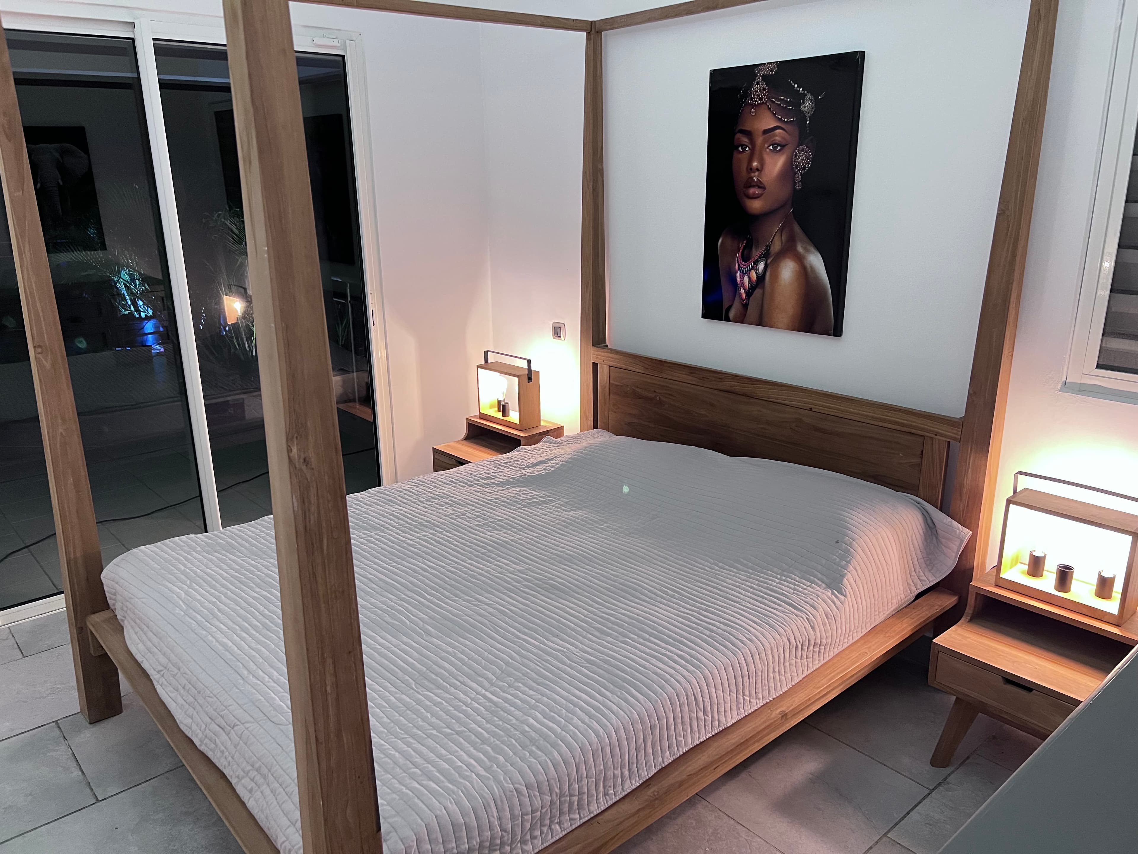 Chambre 3 vue Piscine - VILLA CHILL & RELAX - Conciergerie SHIVAKEYS - SAINT MARTIN