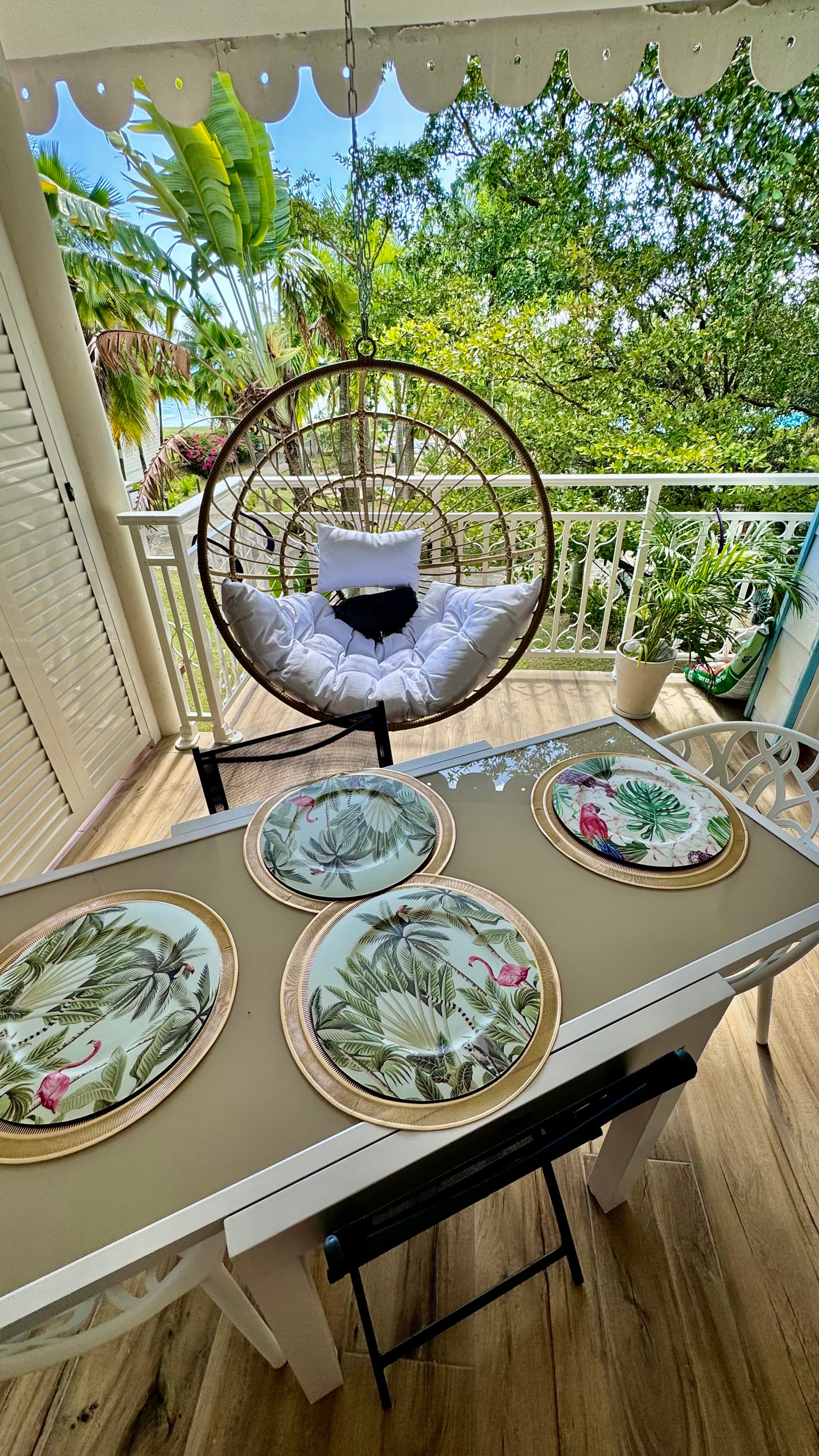 Terrasse vue 3 - Studio TI KAZ BONNEUW - Village Vacances Sainte Anne GUADELOUPE - Conciergerie SHIV