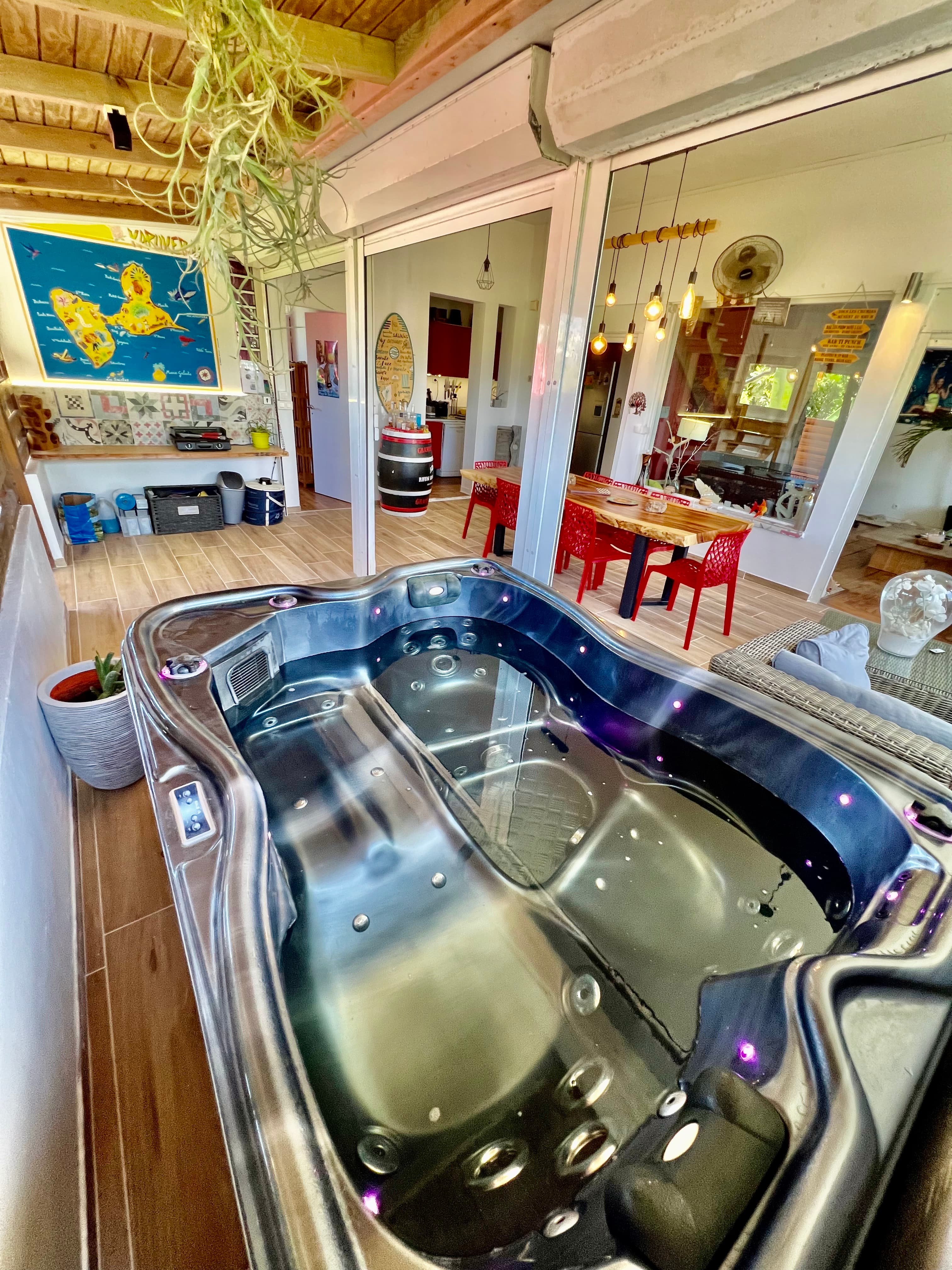 Terrasse vue Jacuzzi - Ti Kaz Coco Poyo - Sainte Anne - Guadeloupe