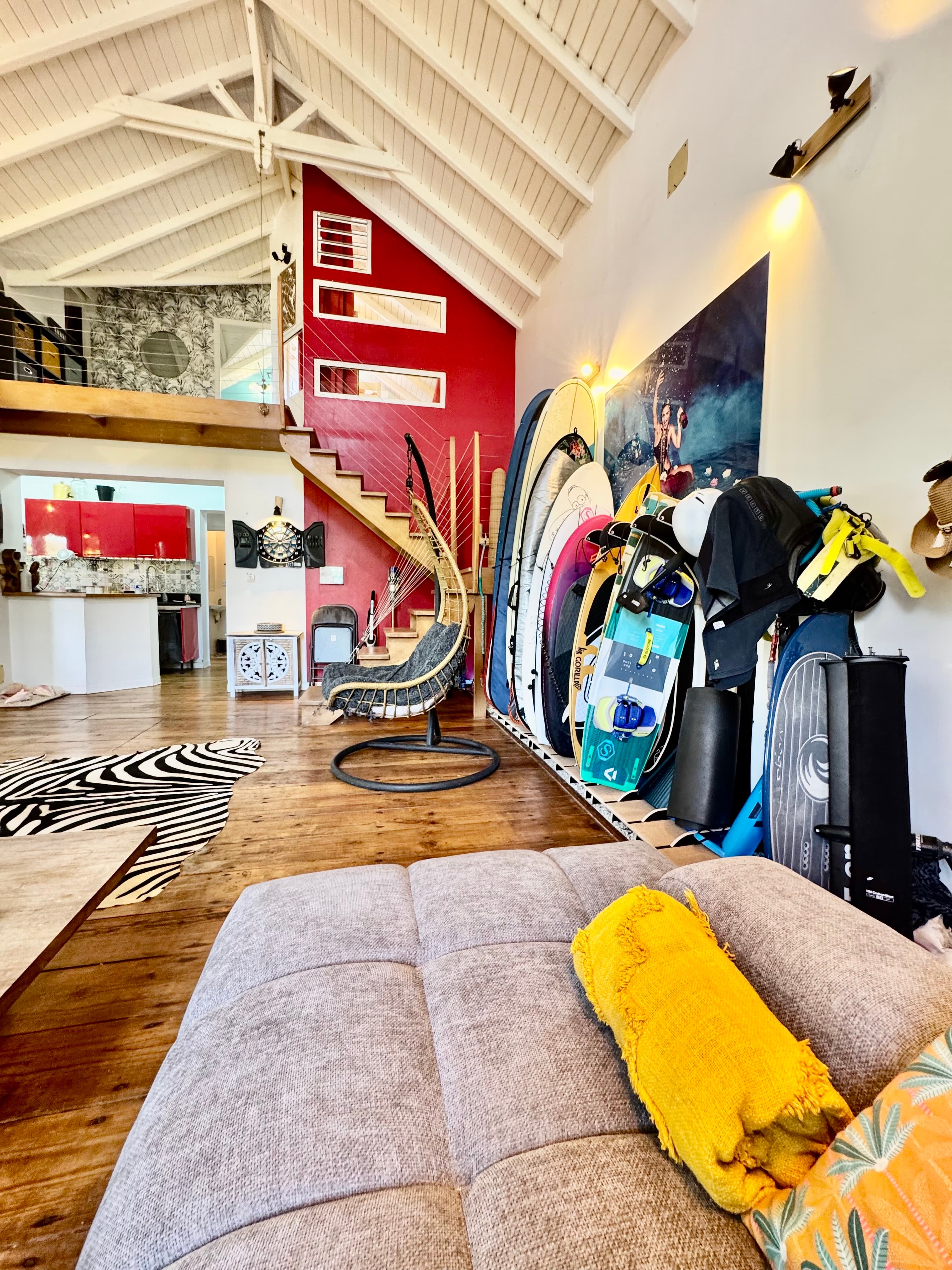 El Poyito Kite & Surf Camp - Salon intérieur canapé photo 2