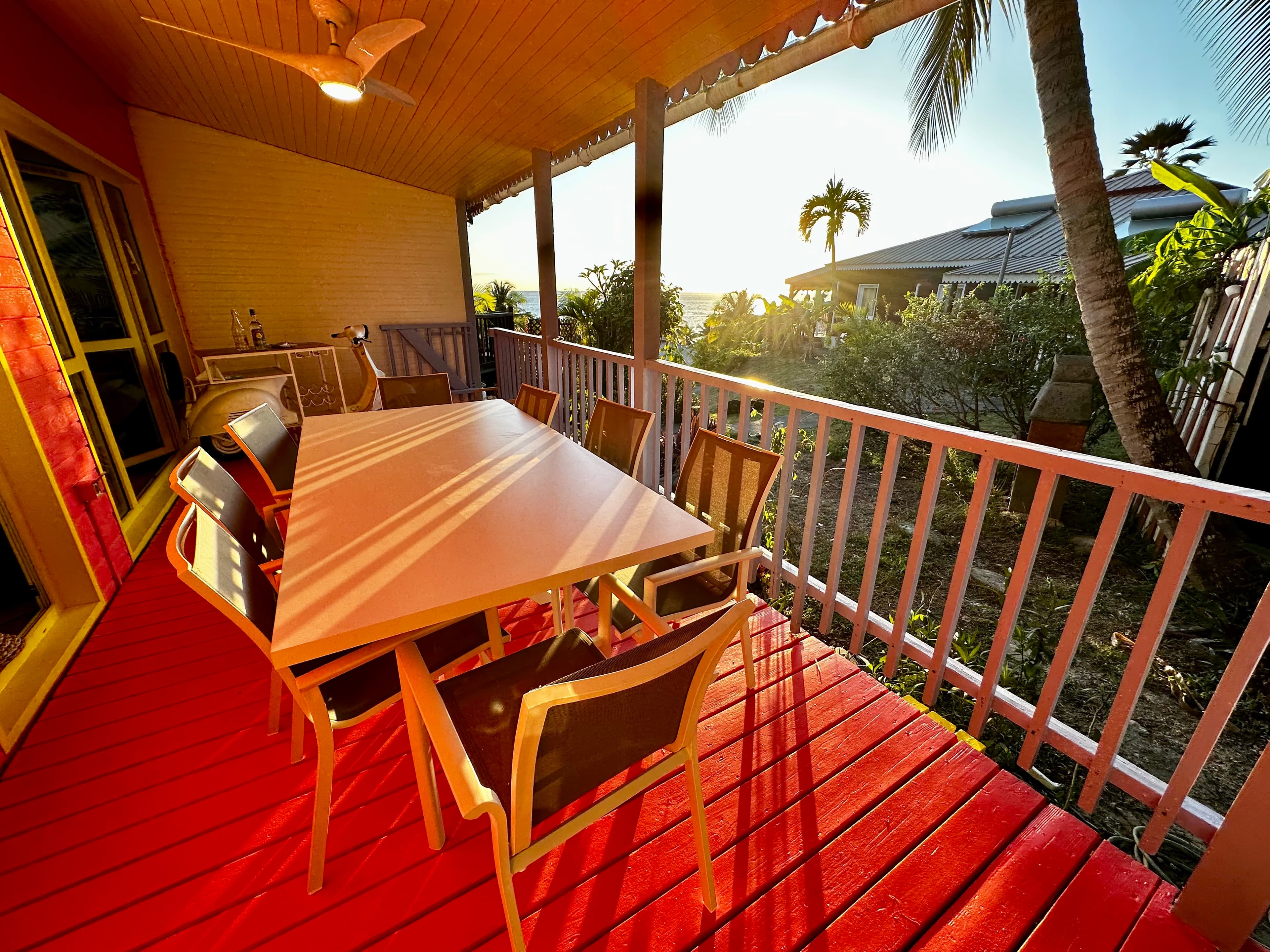 Terrasse vue mer Ti Kaz Coco Jungle - Petite Anse - Moutchy - Bouillante - Basse Terre - Guadeloupe 