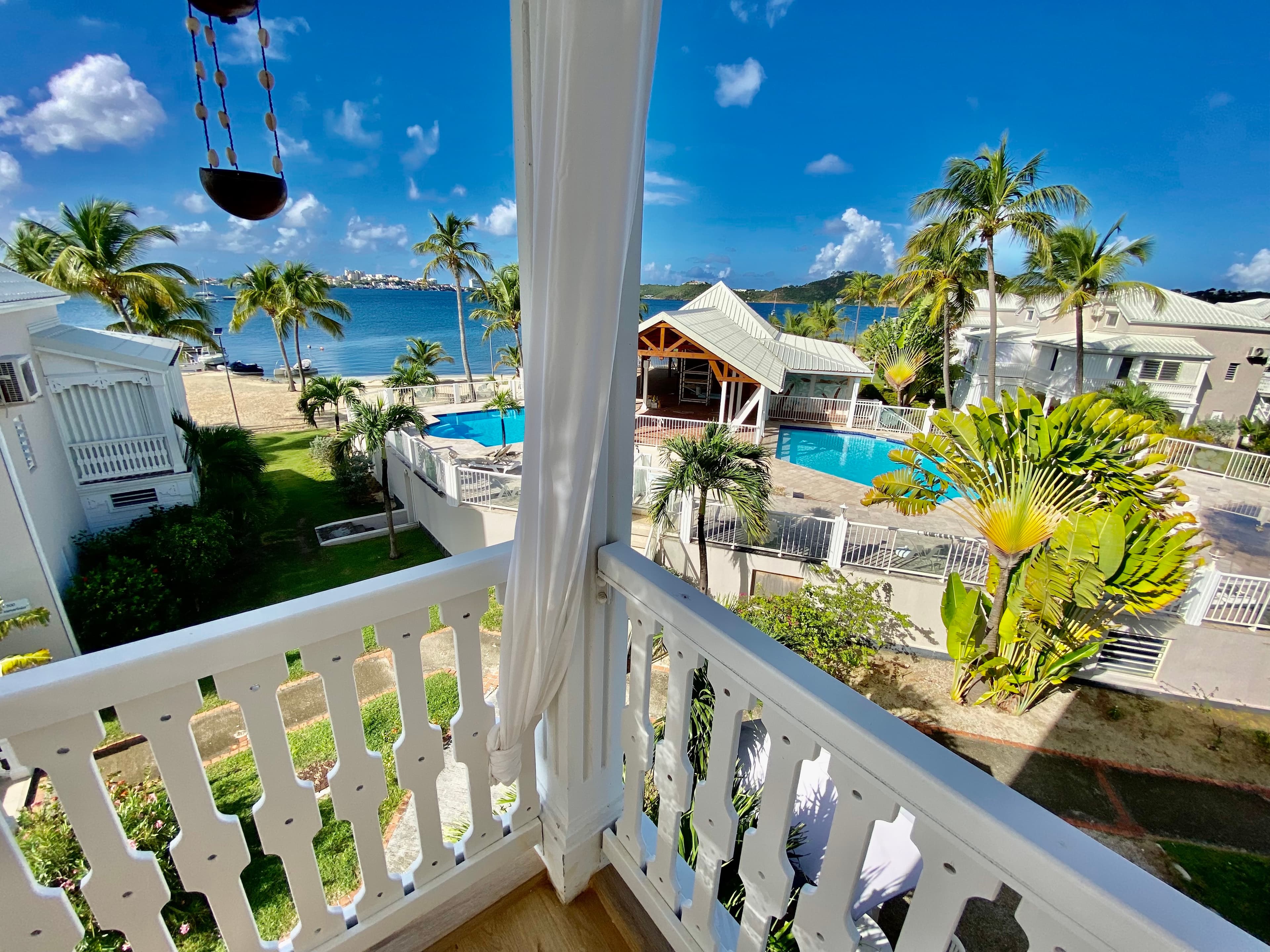 Terrasse magnifique vue lagon- Duplex LA JUNGLE BLEUE -Résidence Anse Margot - île de SAINT MARTIN