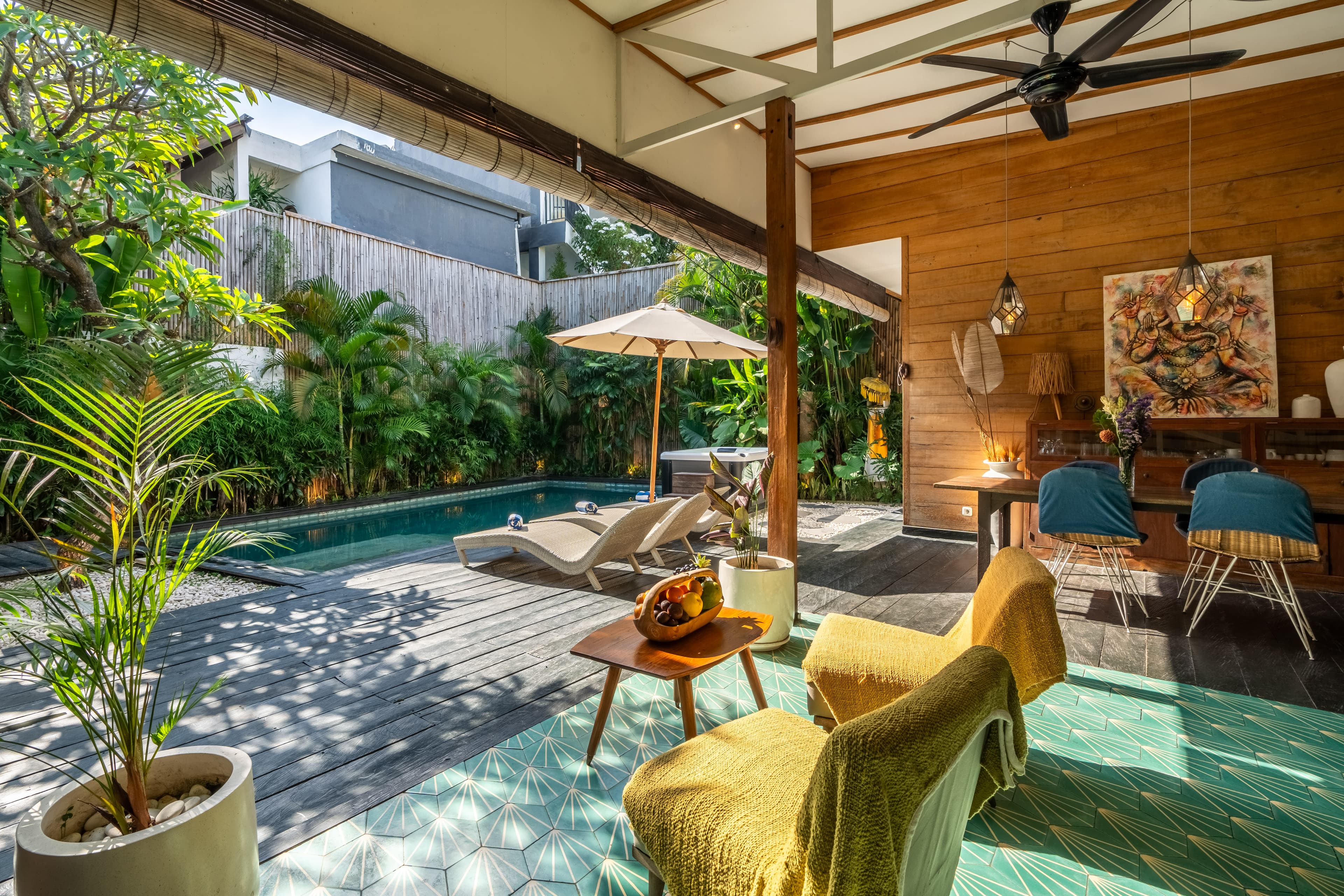 Salon vue piscine - Villa SHAKTI Canggu - BALI