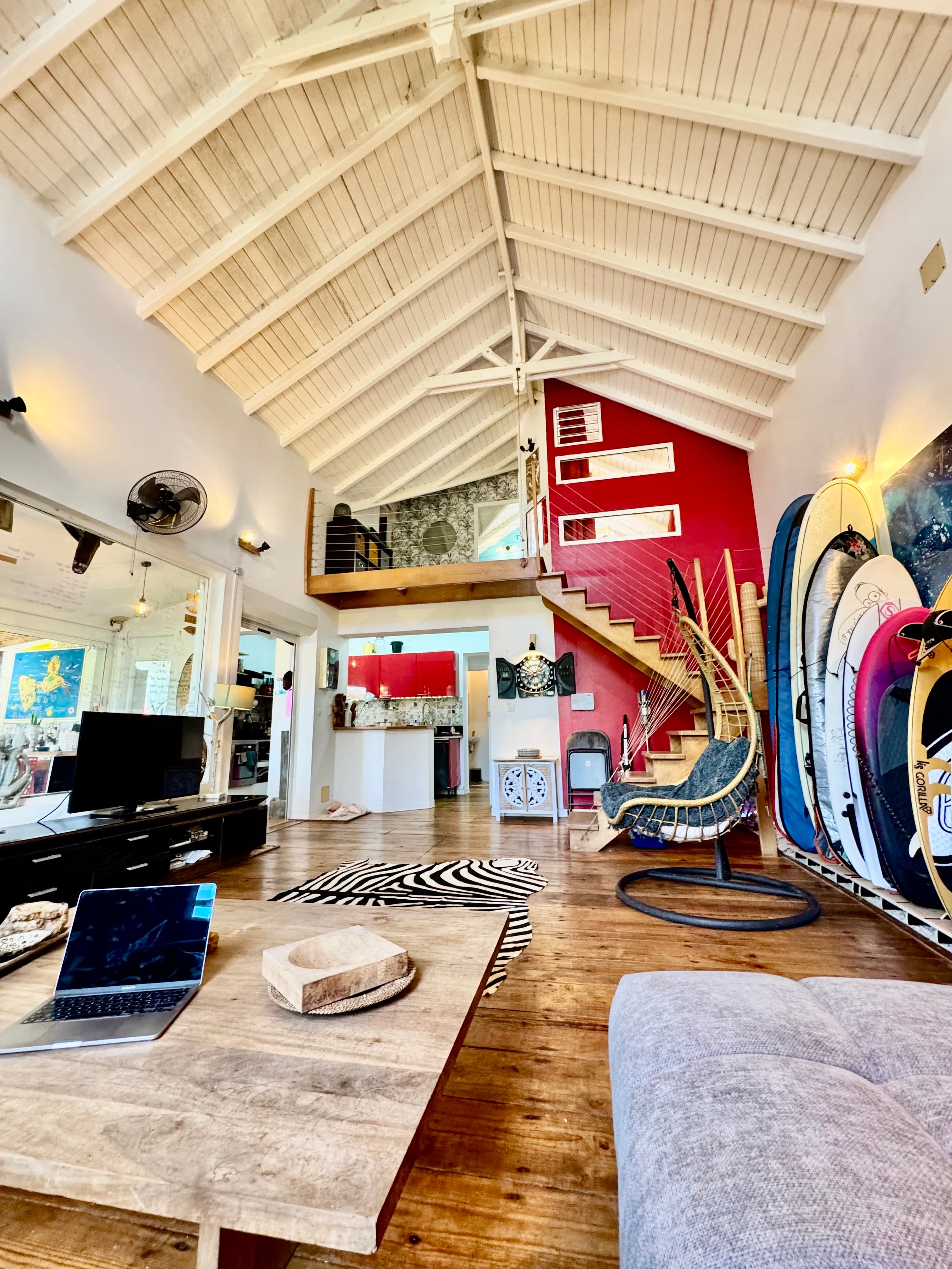 El Poyito Kite & Surf Camp - Salon intérieur canapé photo 3