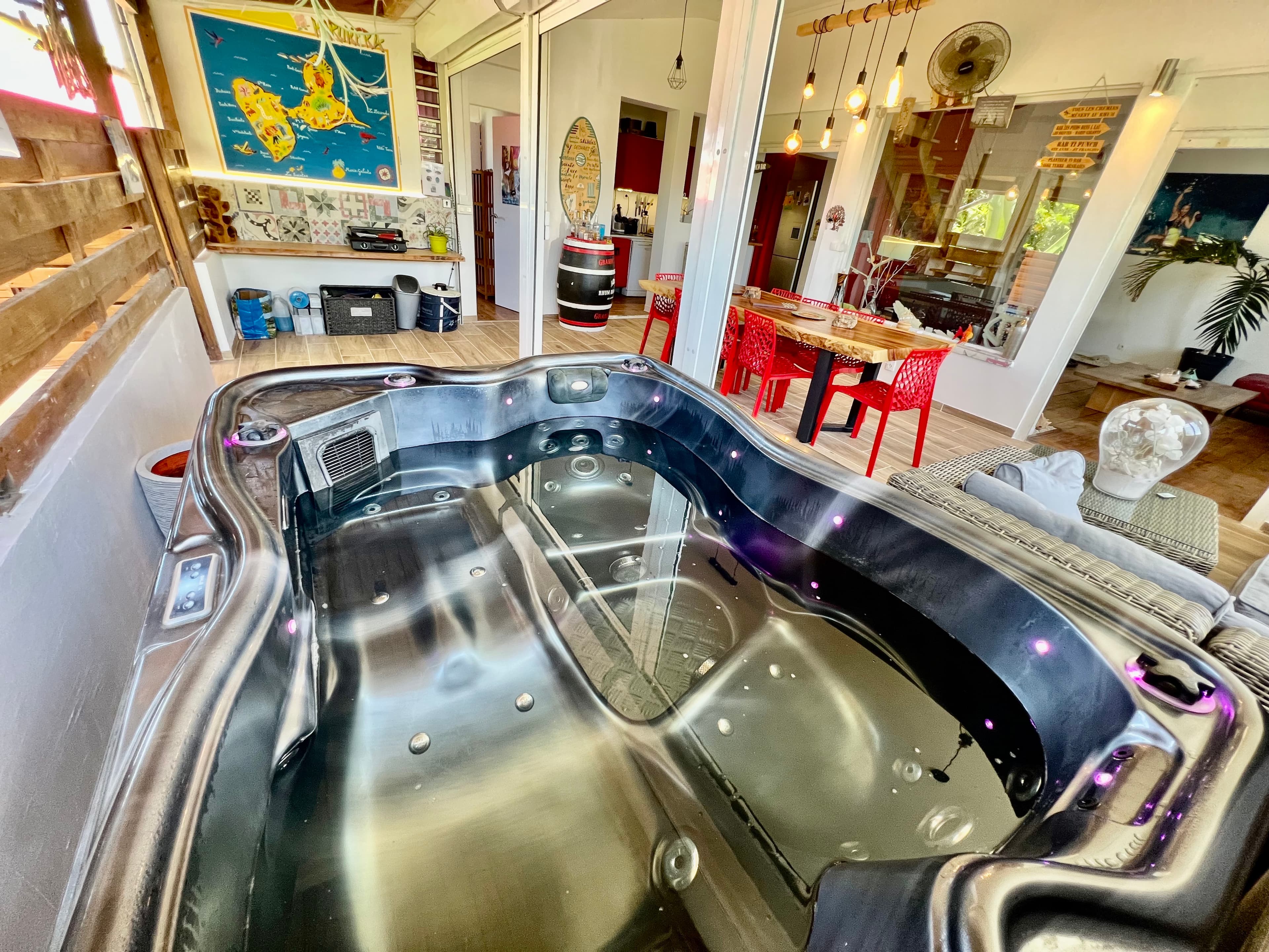 Terrasse vue Jacuzzi 3 - Ti Kaz Coco Poyo - Sainte Anne - Guadeloupe