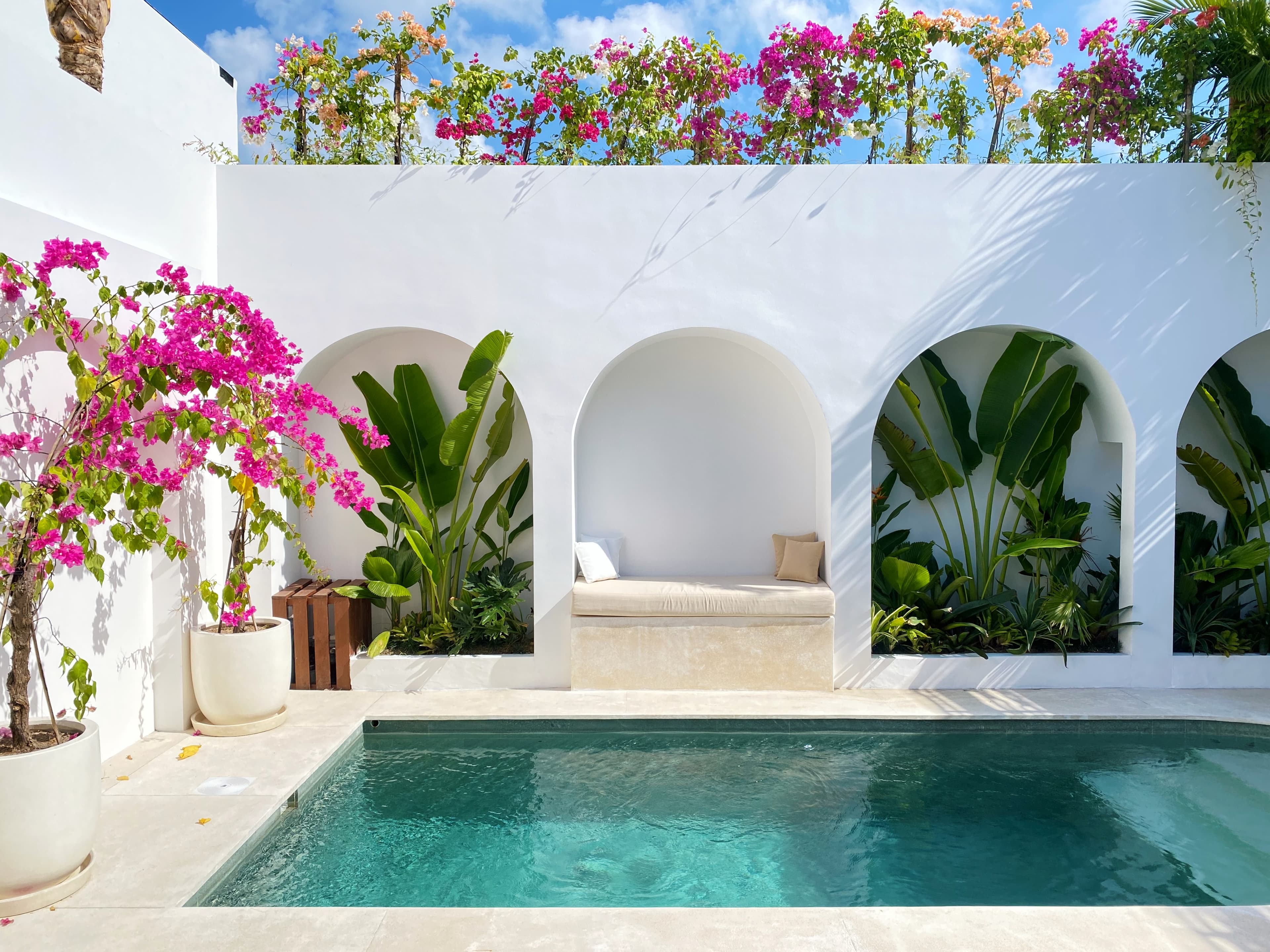 Piscine méditarranéenne - Villa White EDEN Canggu BALI