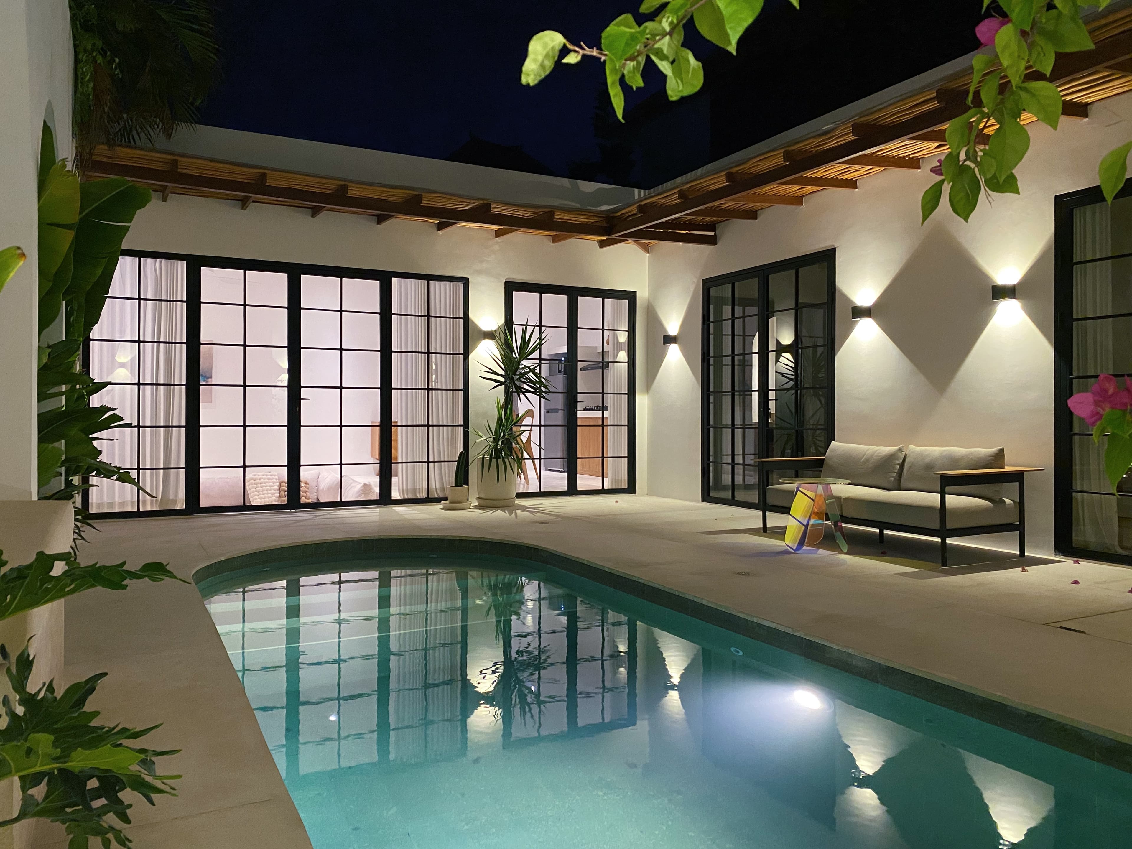 Piscine by night 2 - Villa White EDEN Canggu BALI